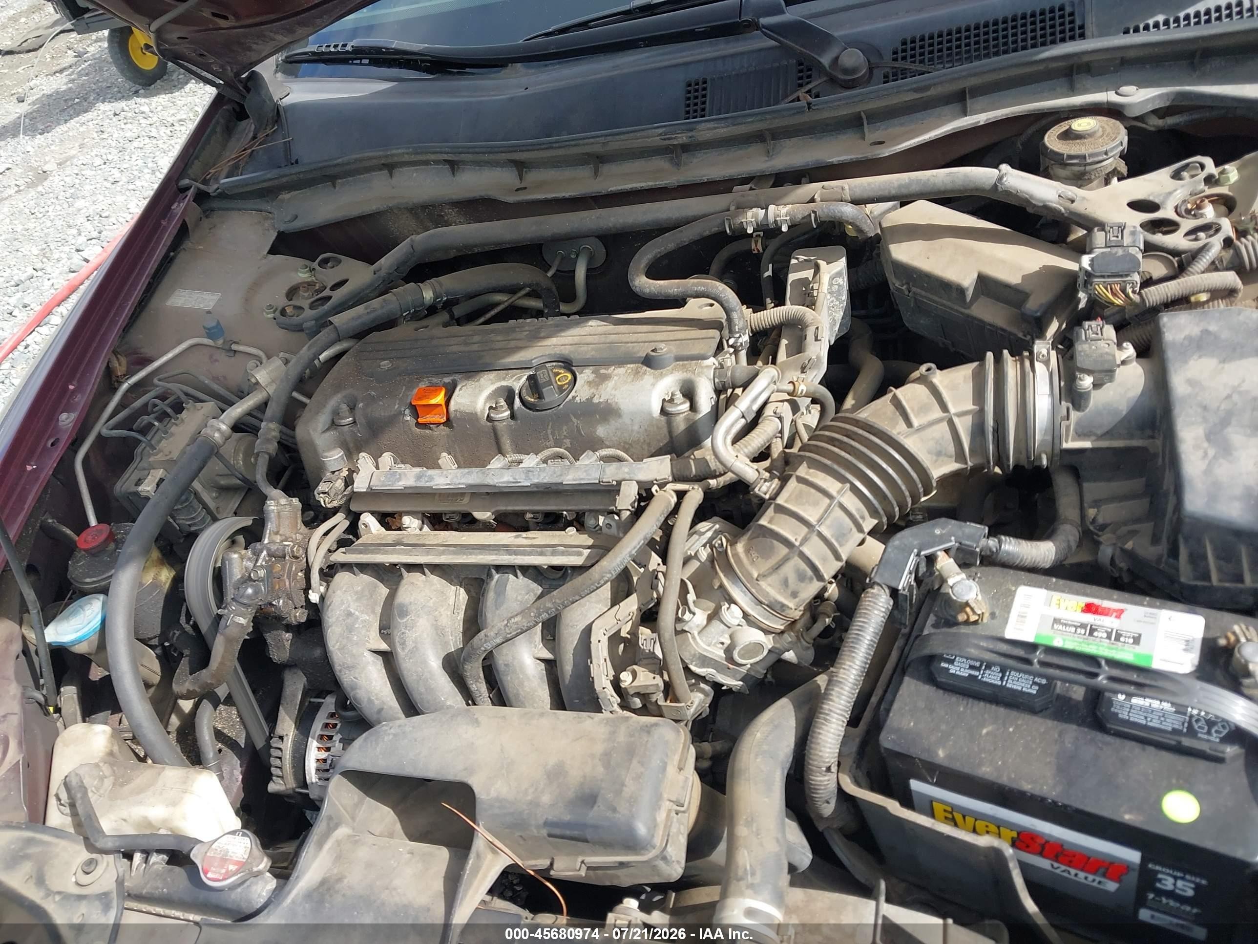 2011 Honda Accord 2.4 Ex-l Burgundy vin: 1HGCP2F88BA057904