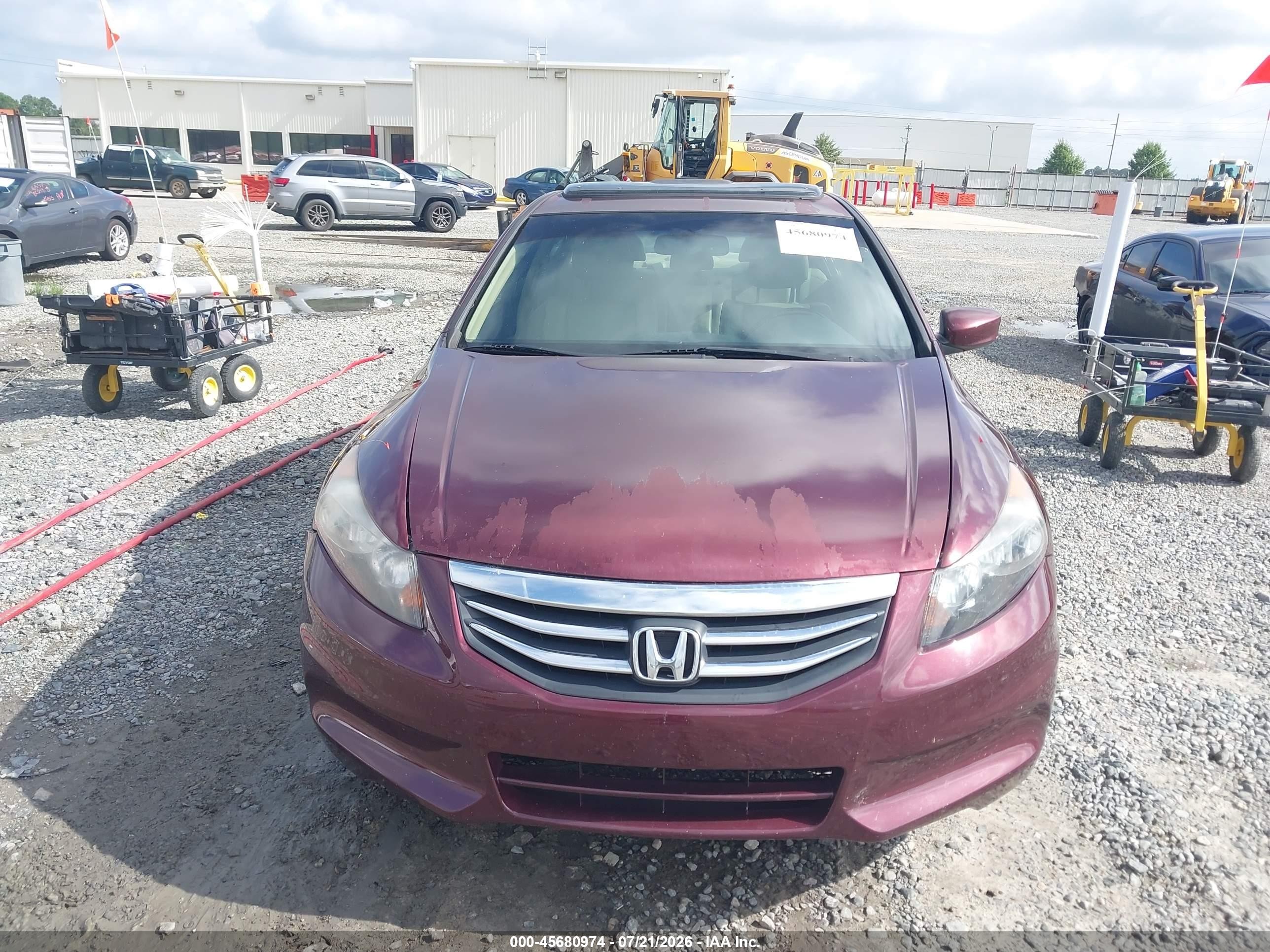 2011 Honda Accord 2.4 Ex-l Burgundy vin: 1HGCP2F88BA057904