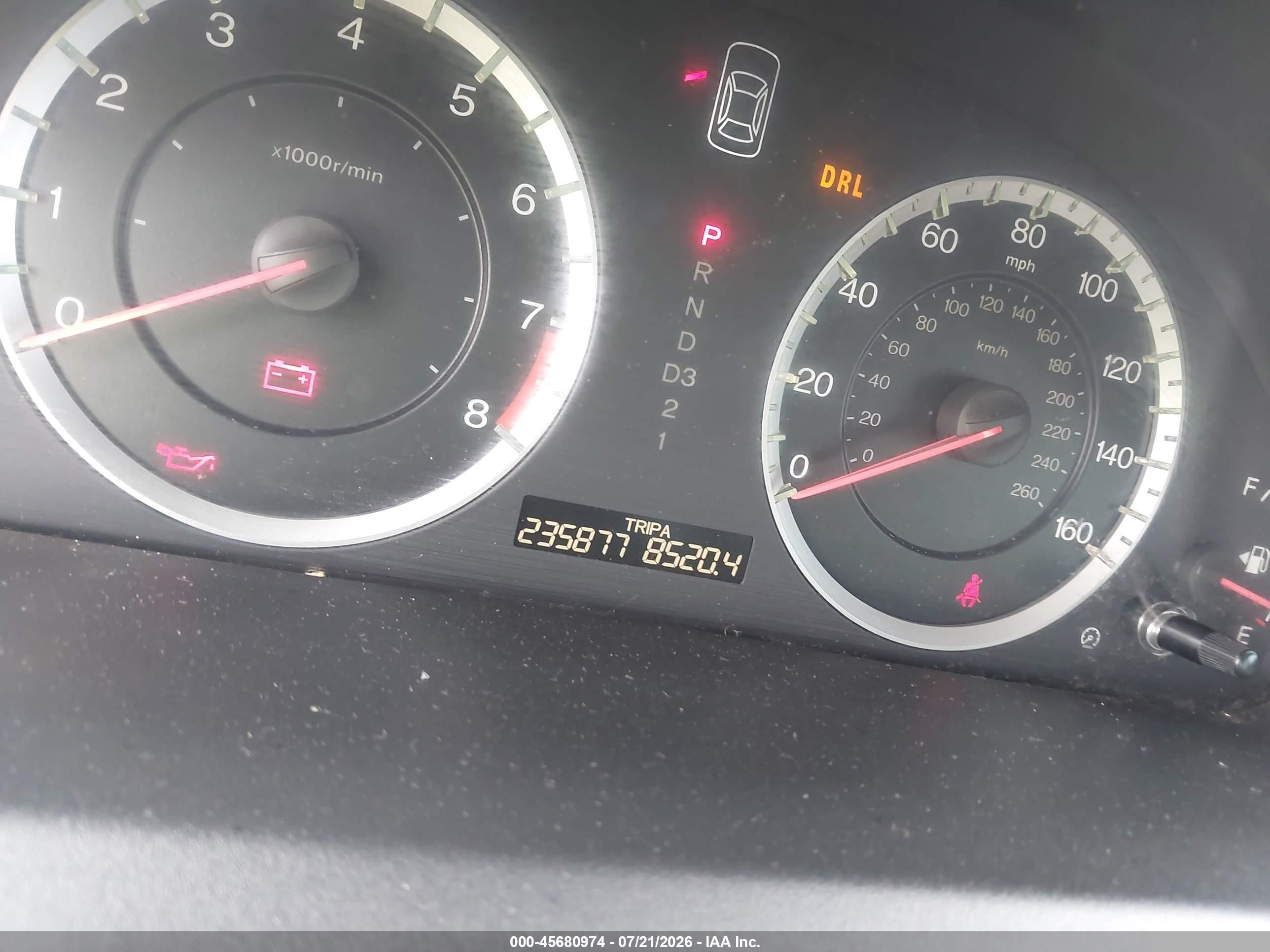 2011 Honda Accord 2.4 Ex-l Burgundy vin: 1HGCP2F88BA057904