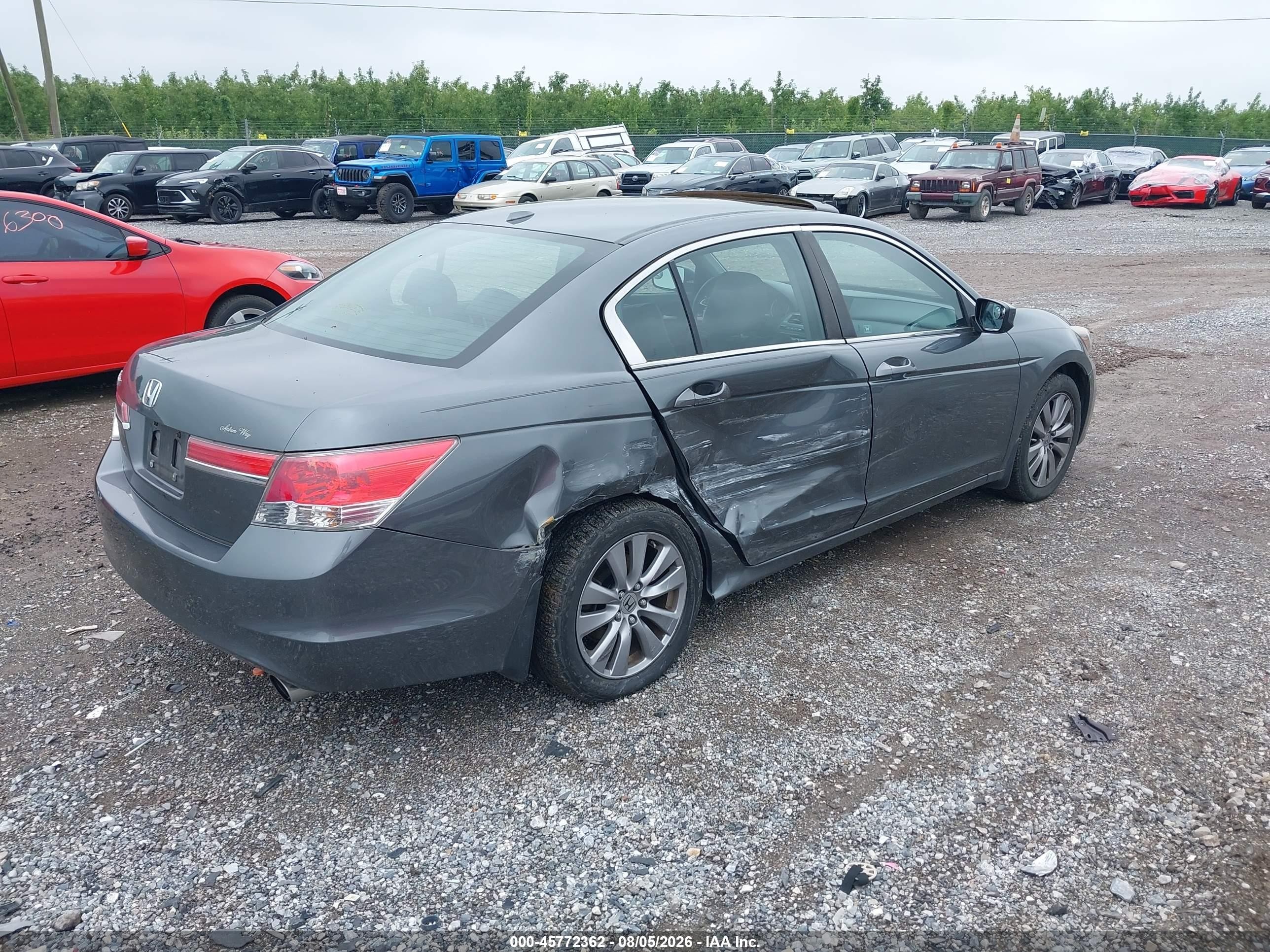 2011 Honda Accord 2.4 Ex-l Gray vin: 1HGCP2F88BA154360