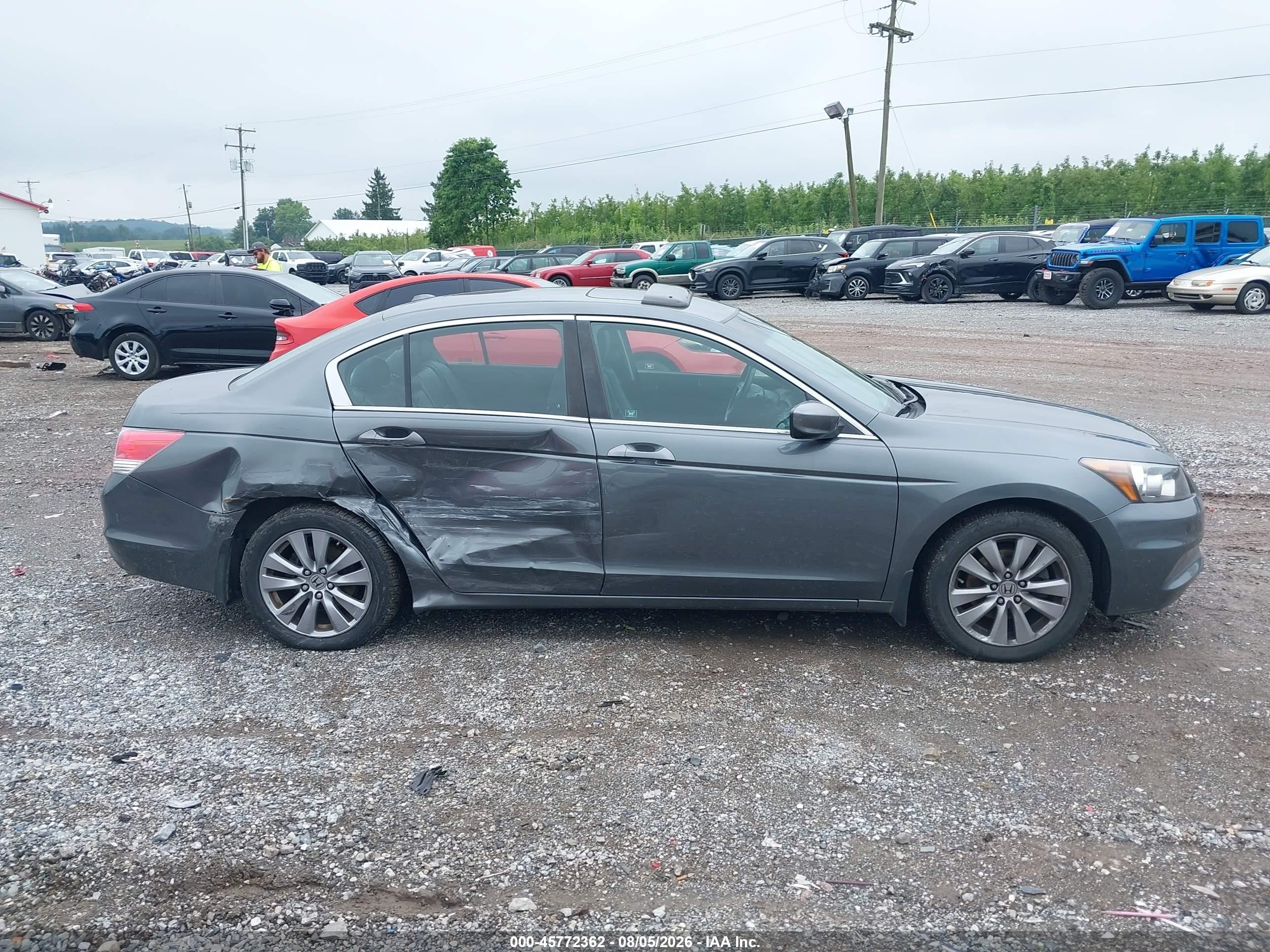 2011 Honda Accord 2.4 Ex-l Gray vin: 1HGCP2F88BA154360
