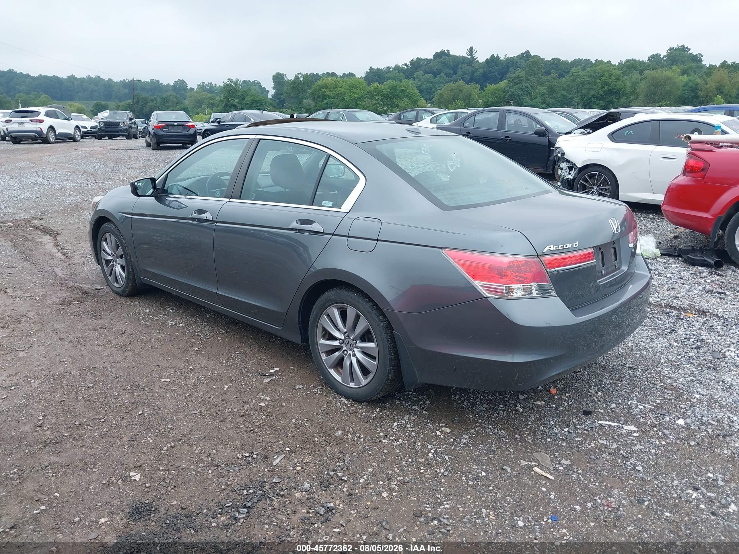 2011 Honda Accord 2.4 Ex-l Gray vin: 1HGCP2F88BA154360