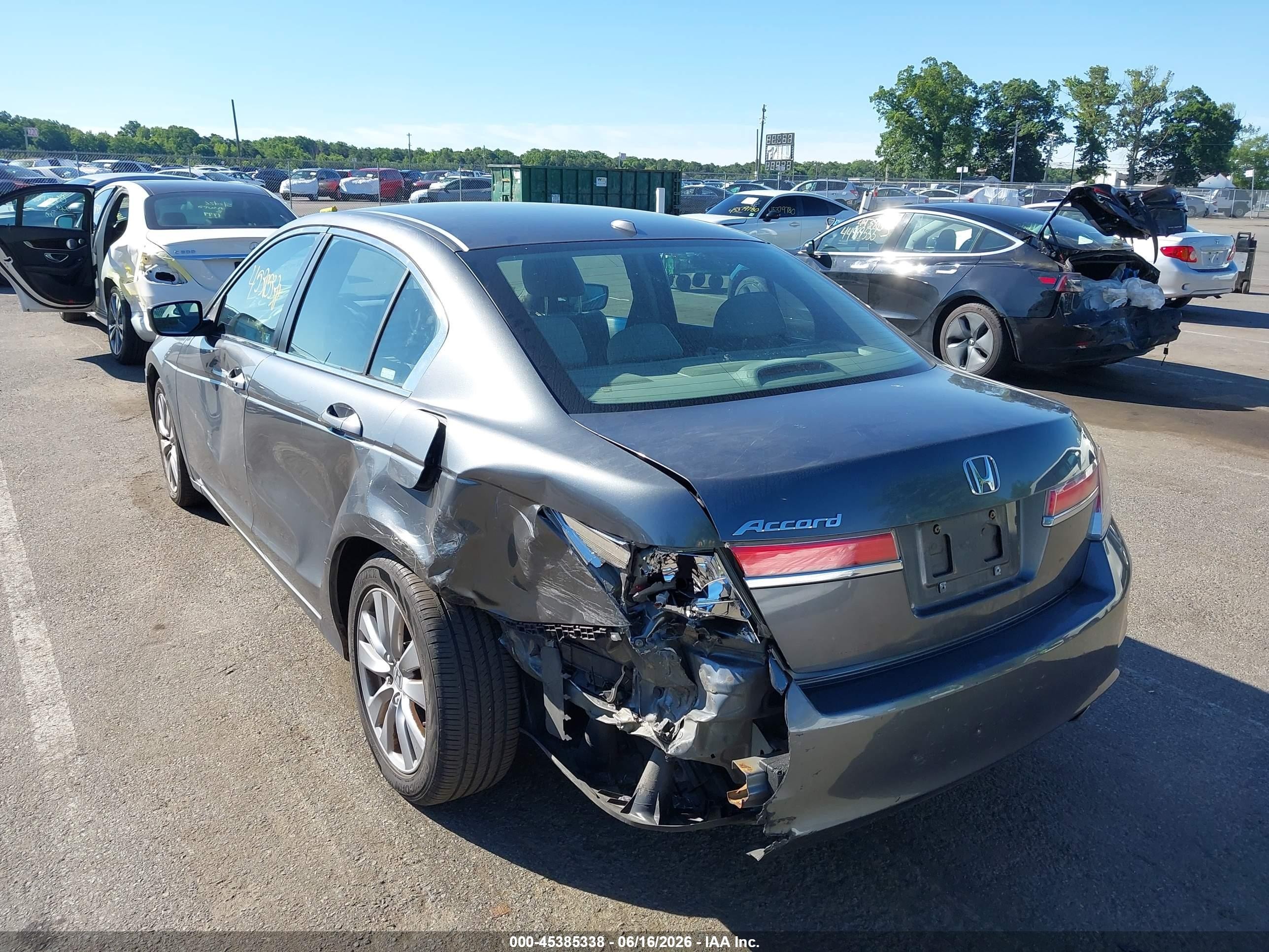 2011 Honda Accord 2.4 Ex-l Gray vin: 1HGCP2F88BA157629