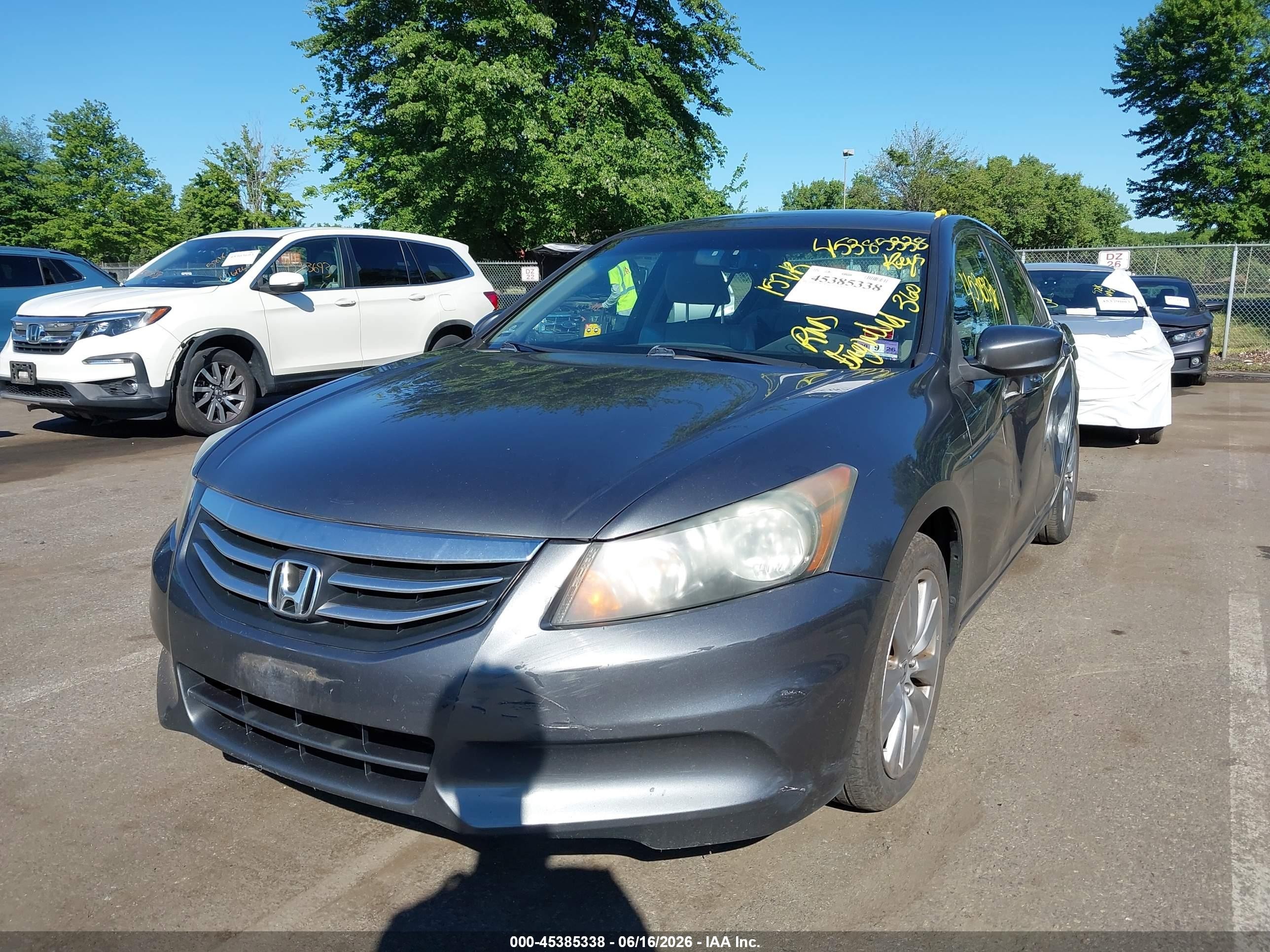 2011 Honda Accord 2.4 Ex-l Gray vin: 1HGCP2F88BA157629