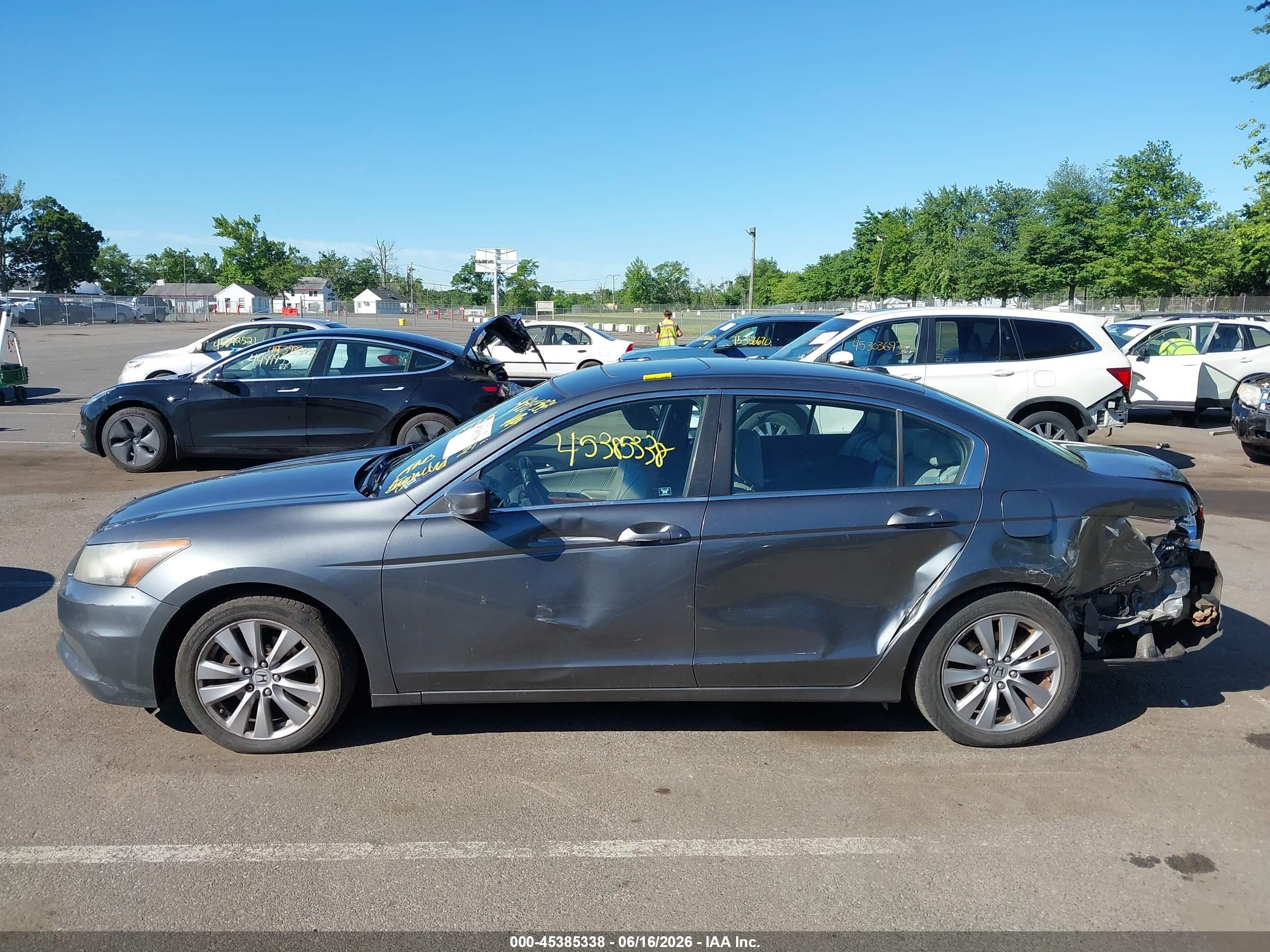 2011 Honda Accord 2.4 Ex-l Gray vin: 1HGCP2F88BA157629