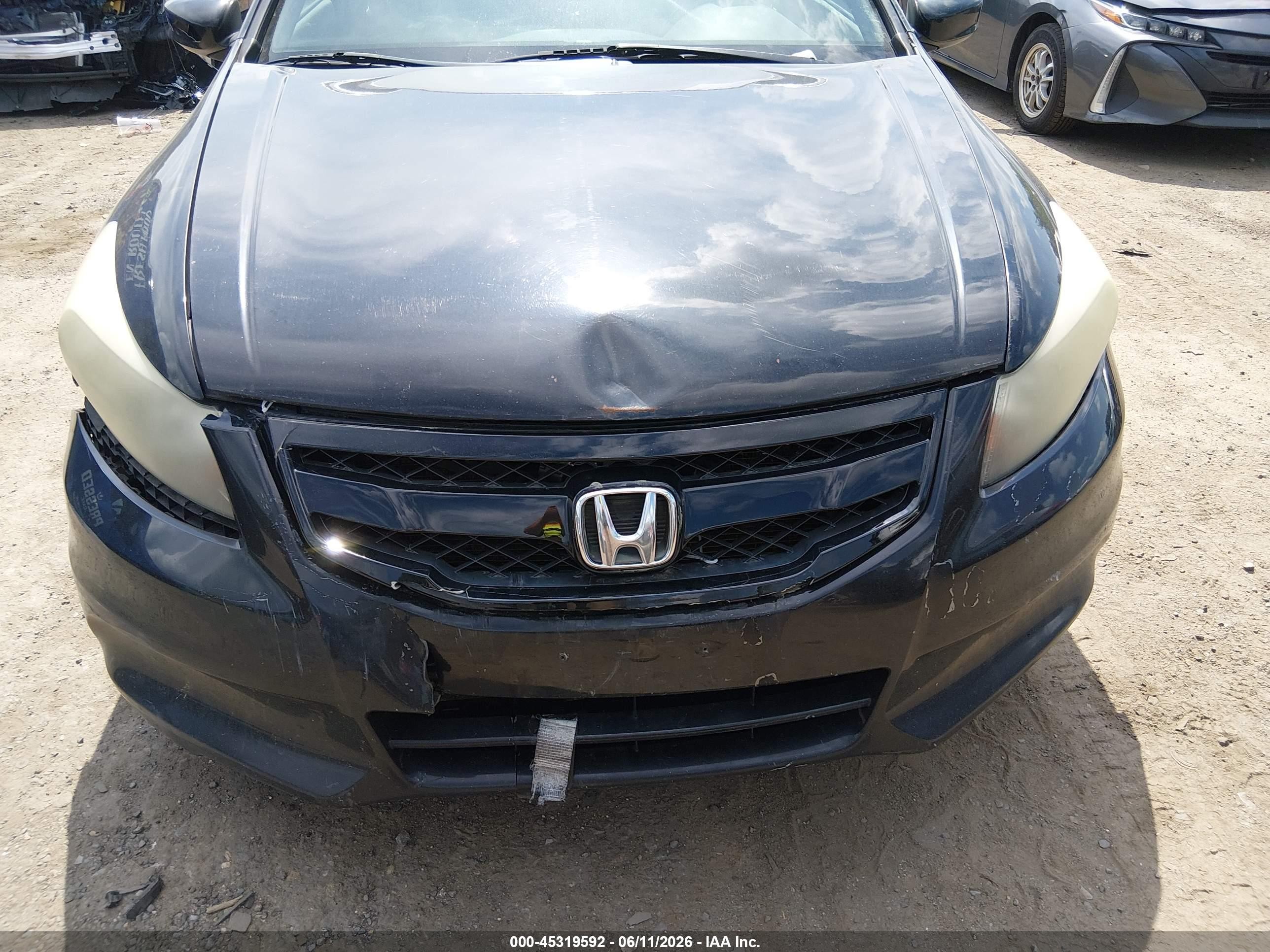 2012 Honda Accord 2.4 Ex-l Черный vin: 1HGCP2F88CA005657