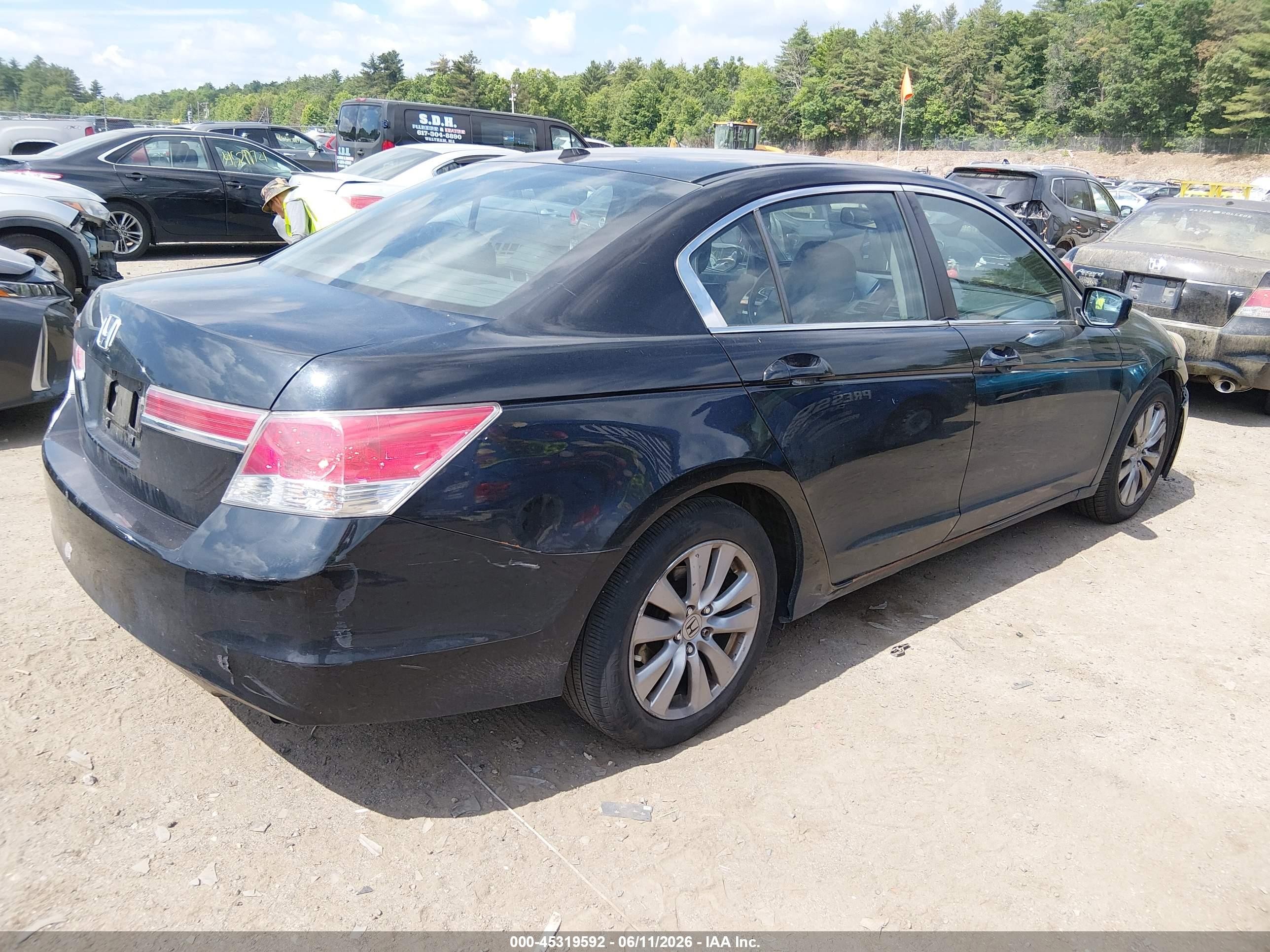 2012 Honda Accord 2.4 Ex-l Черный vin: 1HGCP2F88CA005657