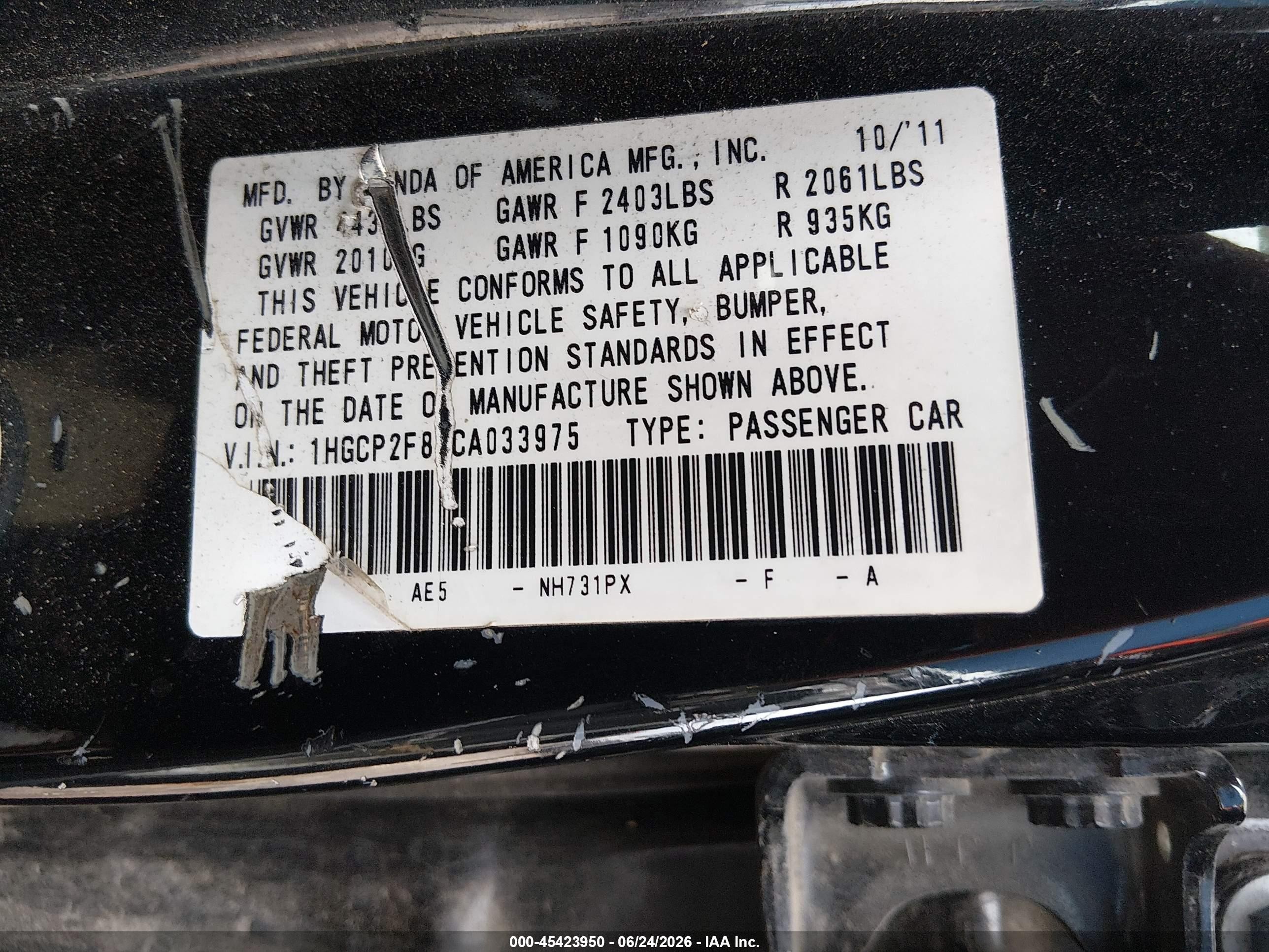 2012 Honda Accord 2.4 Ex-l Black vin: 1HGCP2F88CA033975