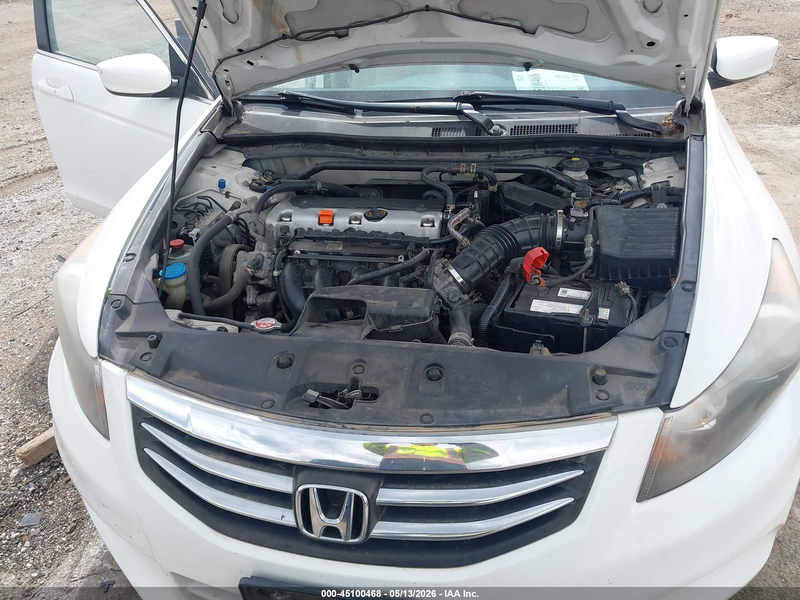2012 Honda Accord 2.4 Ex-l White vin: 1HGCP2F88CA094520