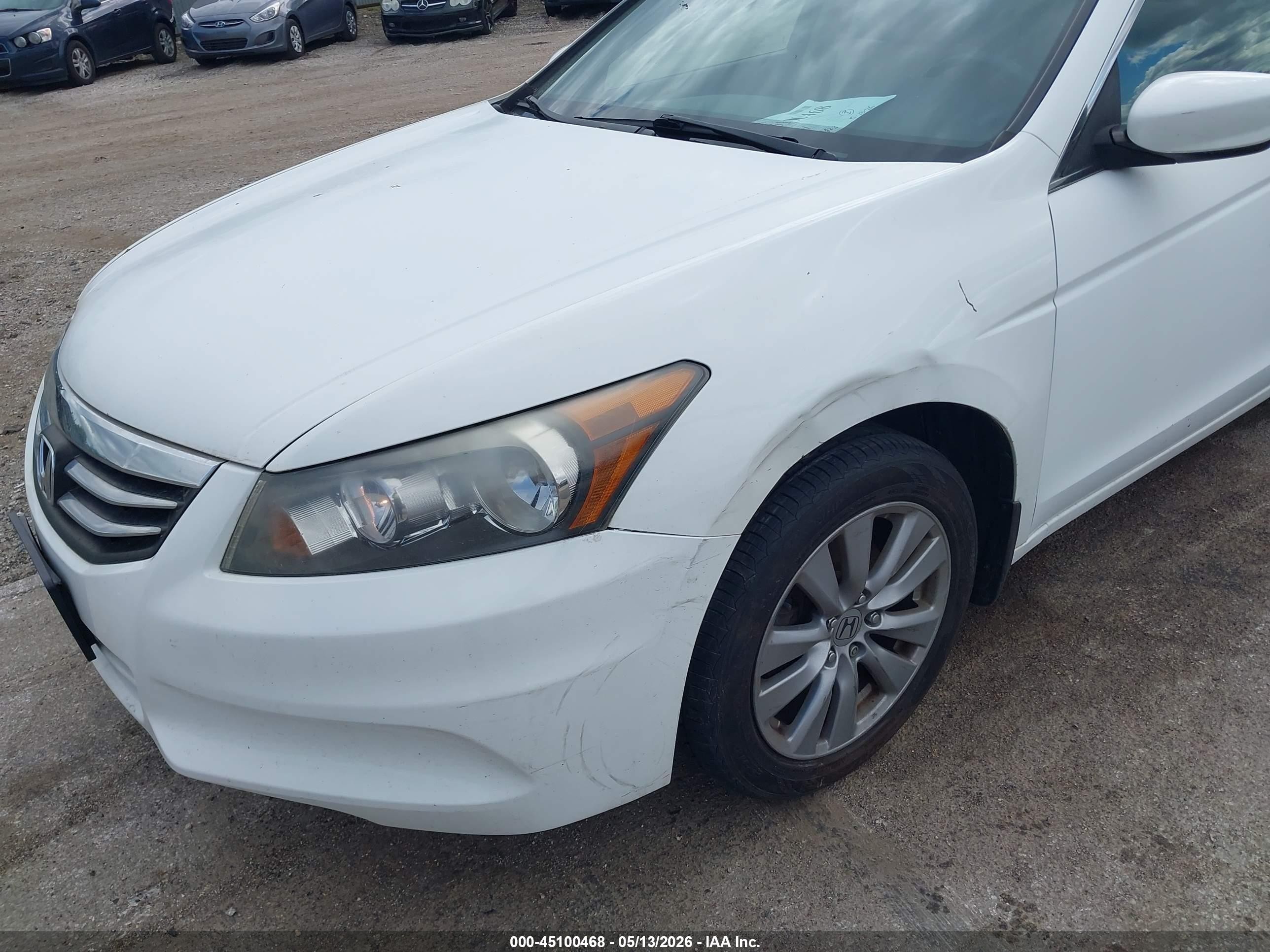 2012 Honda Accord 2.4 Ex-l White vin: 1HGCP2F88CA094520