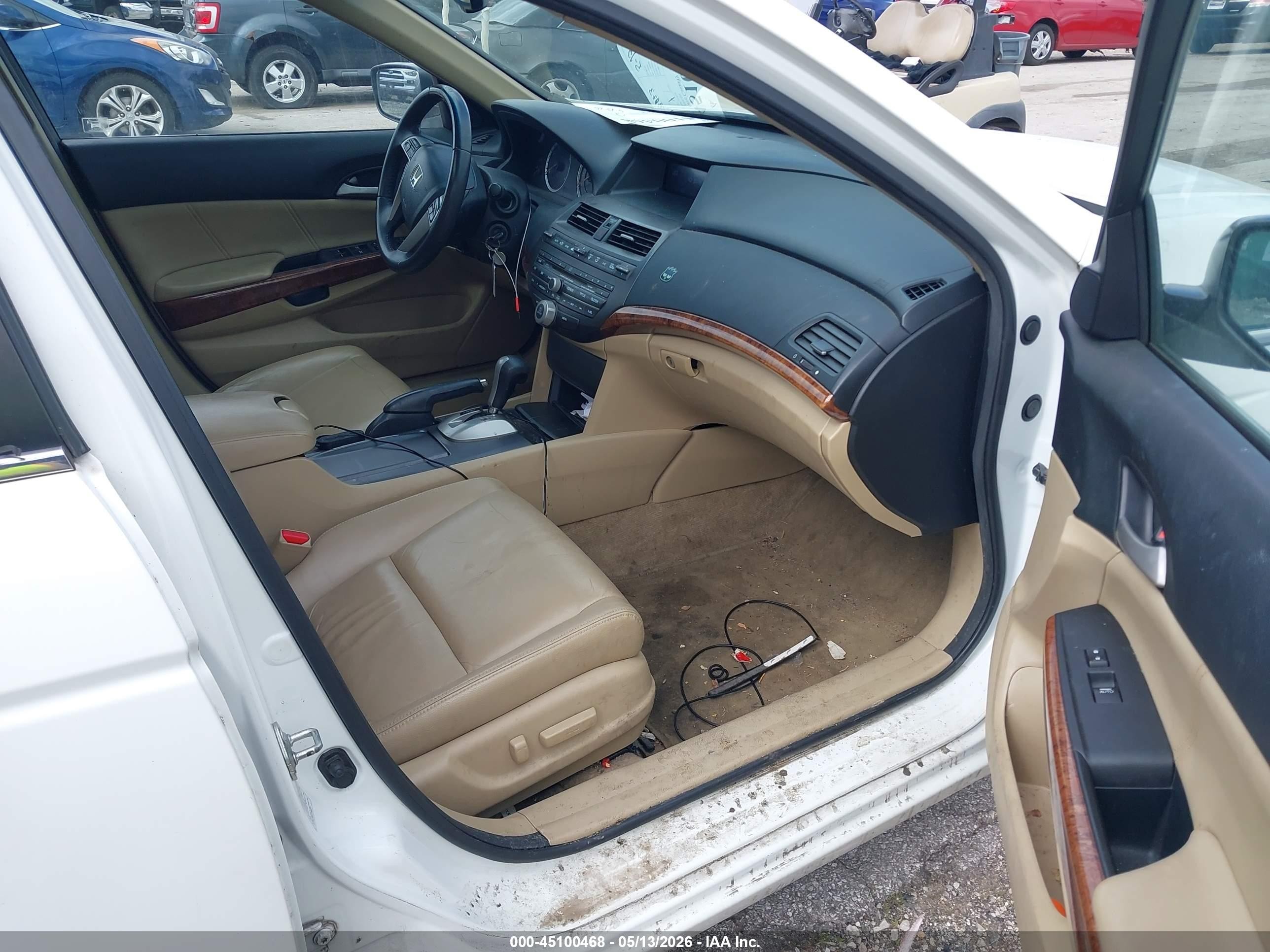 2012 Honda Accord 2.4 Ex-l White vin: 1HGCP2F88CA094520