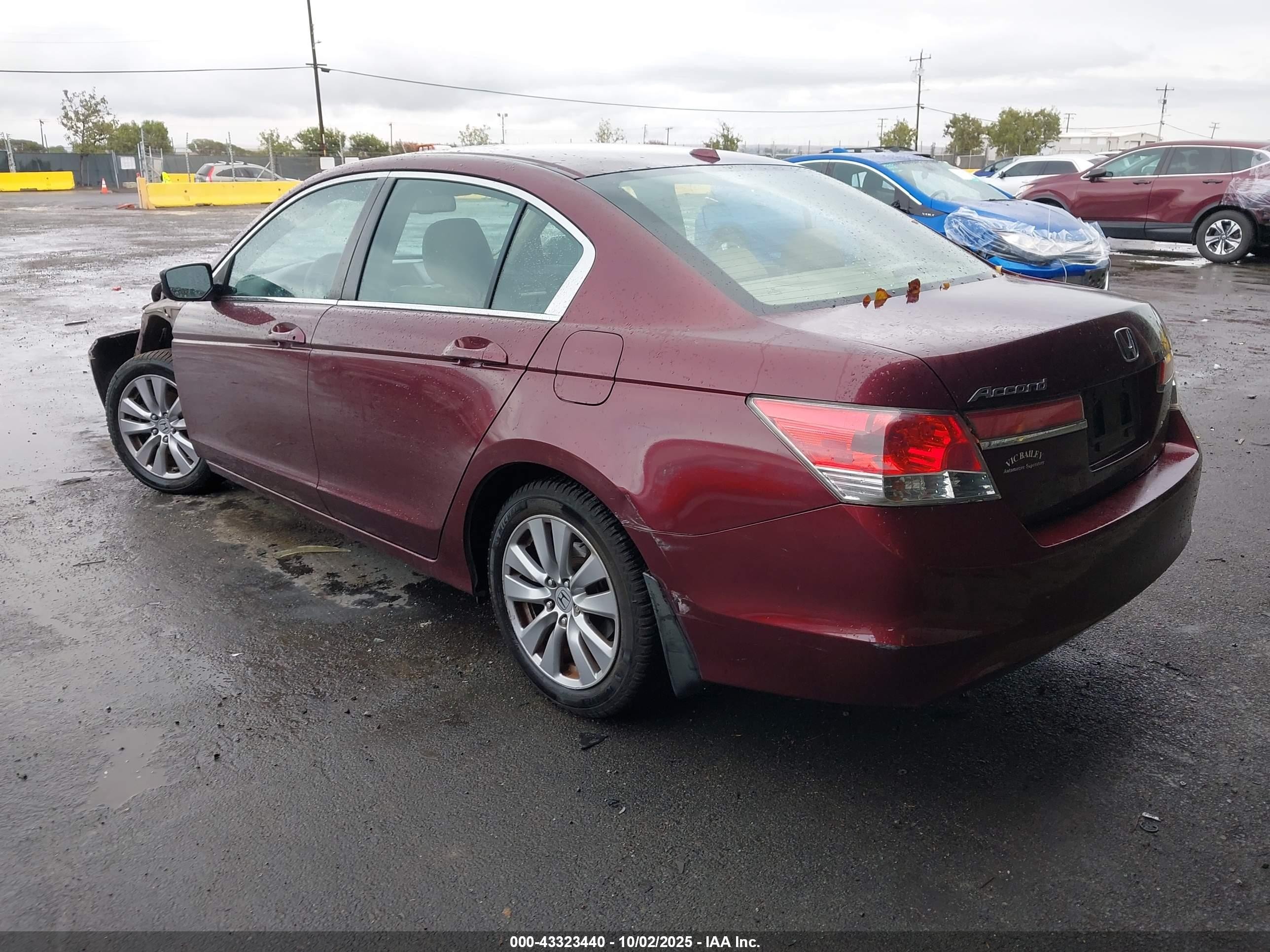 2012 Honda Accord Sdn 2.4 Ex-l/ex-l Burgundy vin: 1HGCP2F88CA098664