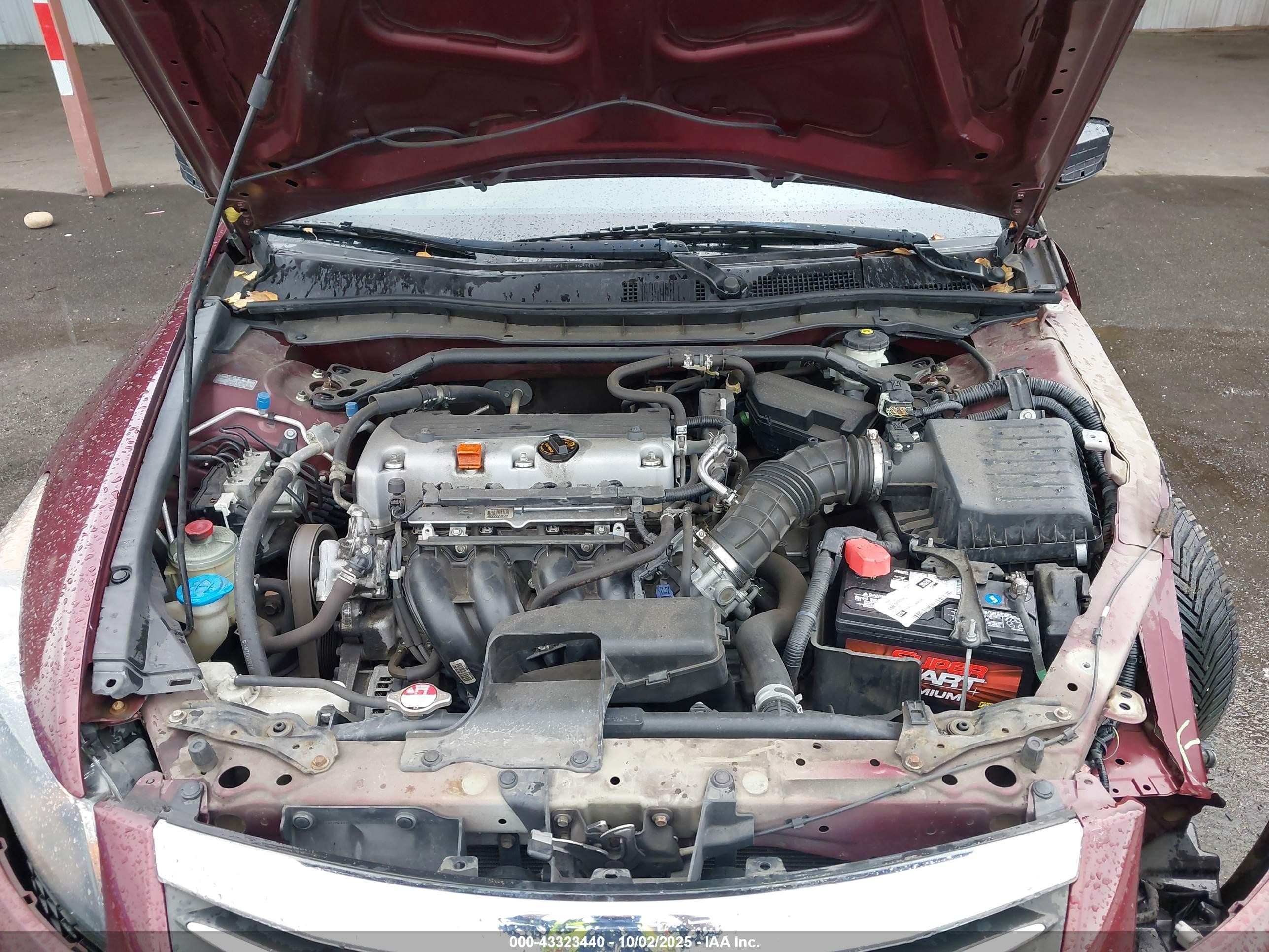 2012 Honda Accord Sdn 2.4 Ex-l/ex-l Burgundy vin: 1HGCP2F88CA098664