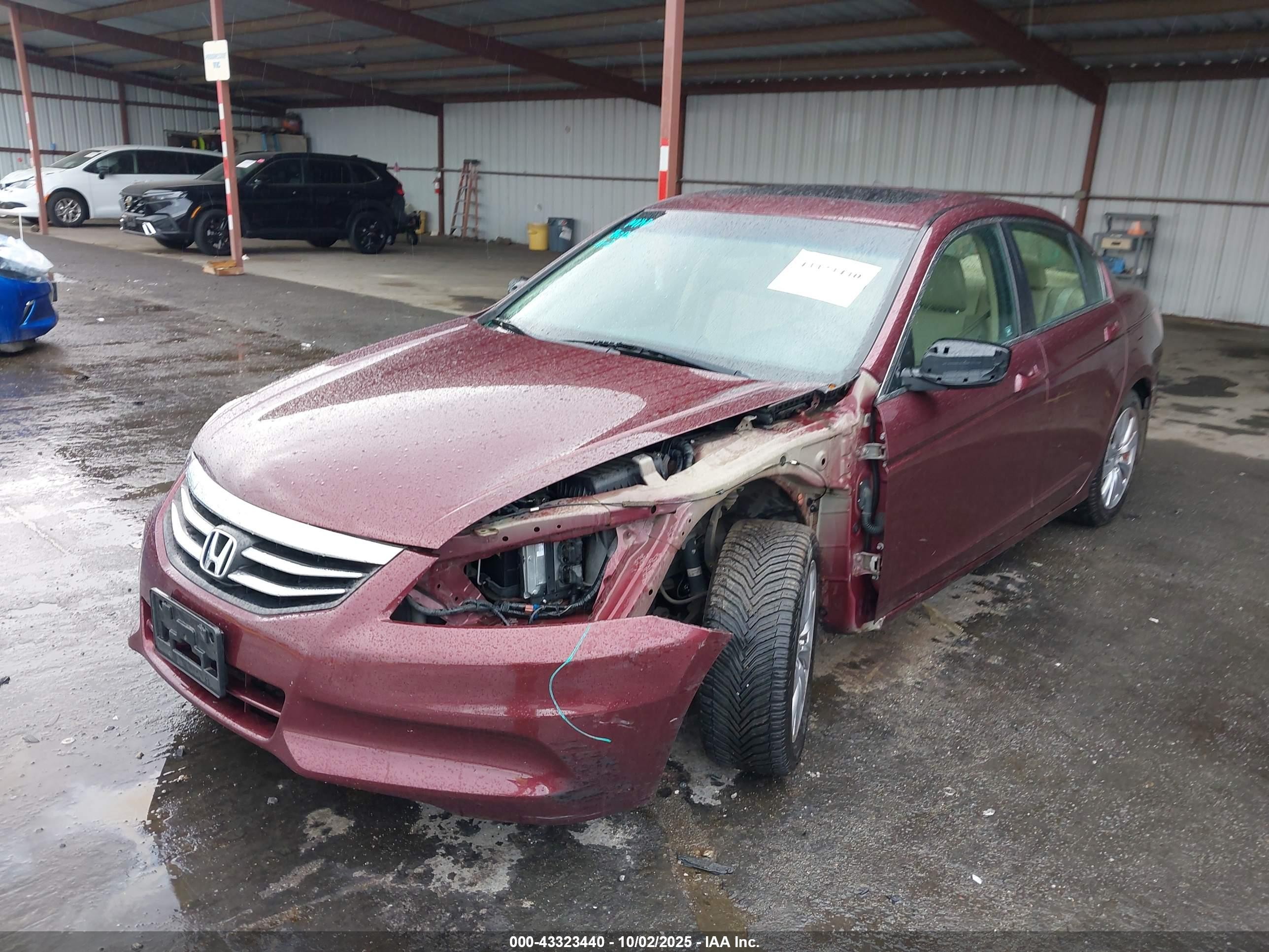 2012 Honda Accord Sdn 2.4 Ex-l/ex-l Burgundy vin: 1HGCP2F88CA098664
