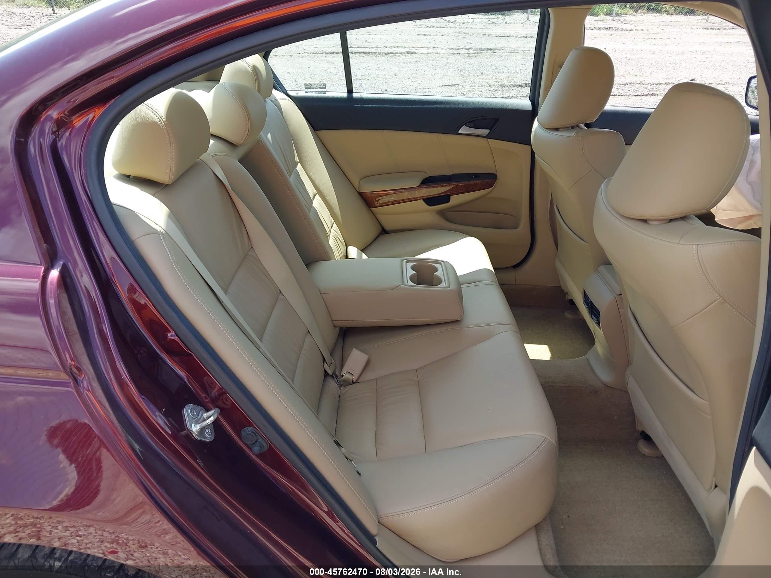 2012 Honda Accord 2.4 Ex-l Burgundy vin: 1HGCP2F88CA213117