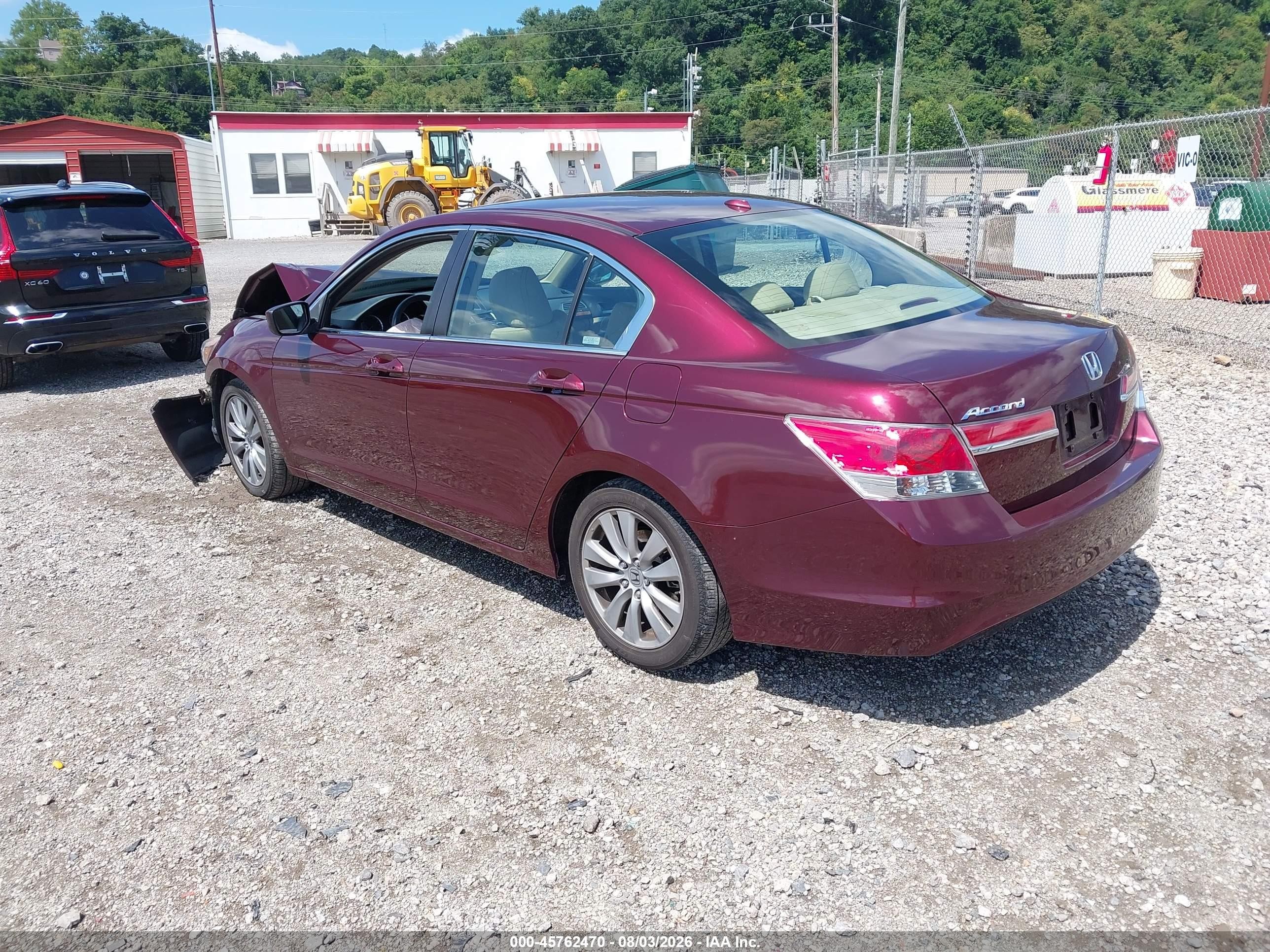 2012 Honda Accord 2.4 Ex-l Burgundy vin: 1HGCP2F88CA213117