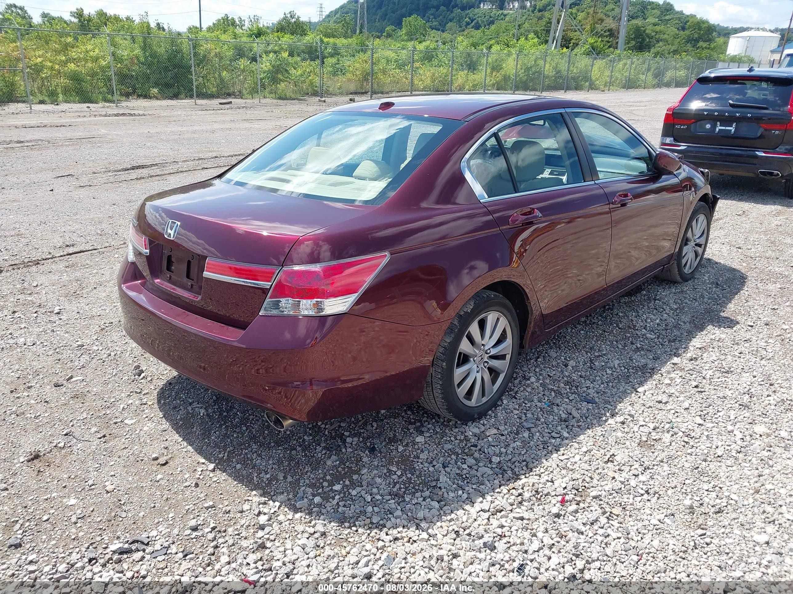 2012 Honda Accord 2.4 Ex-l Burgundy vin: 1HGCP2F88CA213117