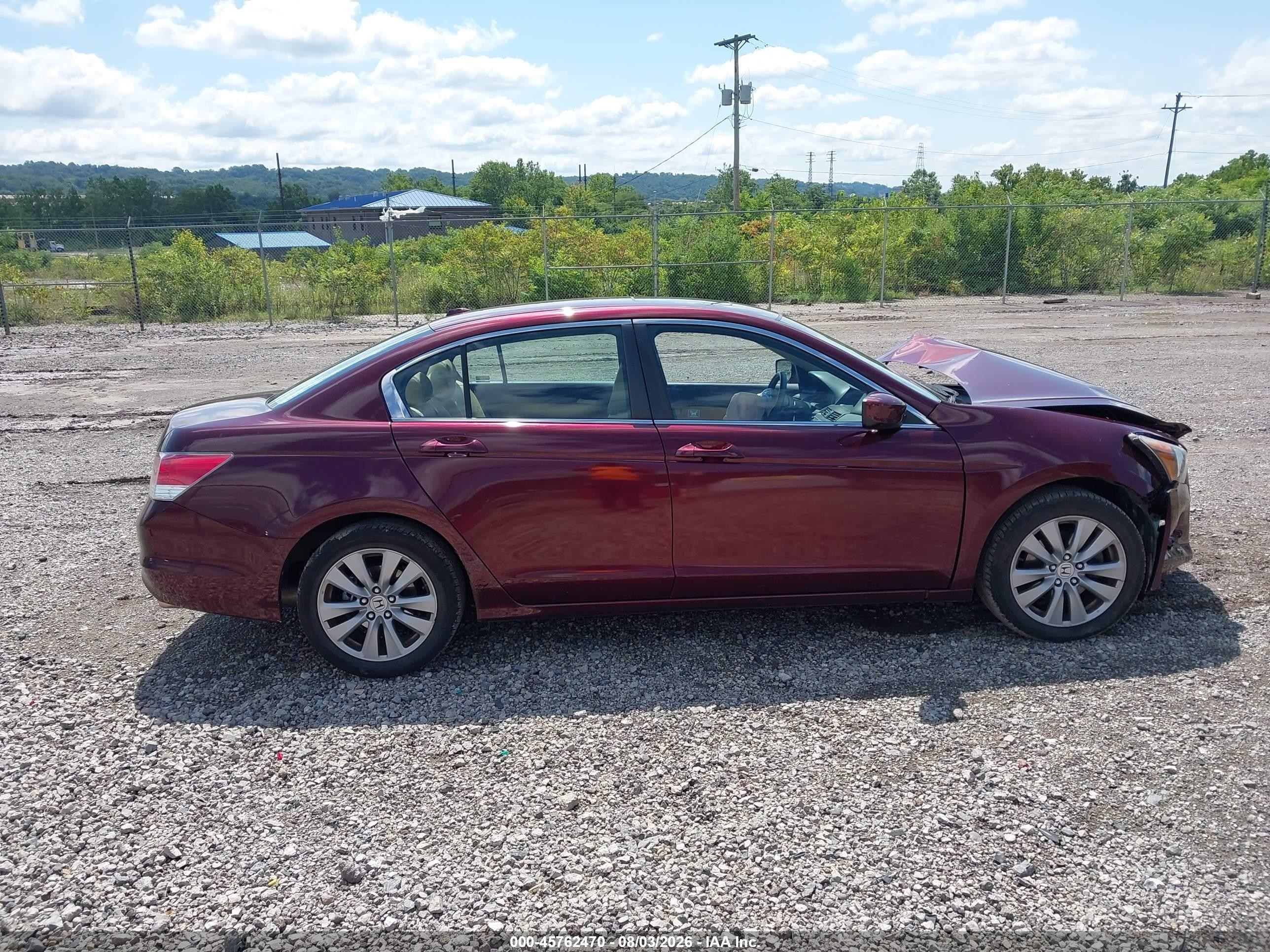 2012 Honda Accord 2.4 Ex-l Burgundy vin: 1HGCP2F88CA213117