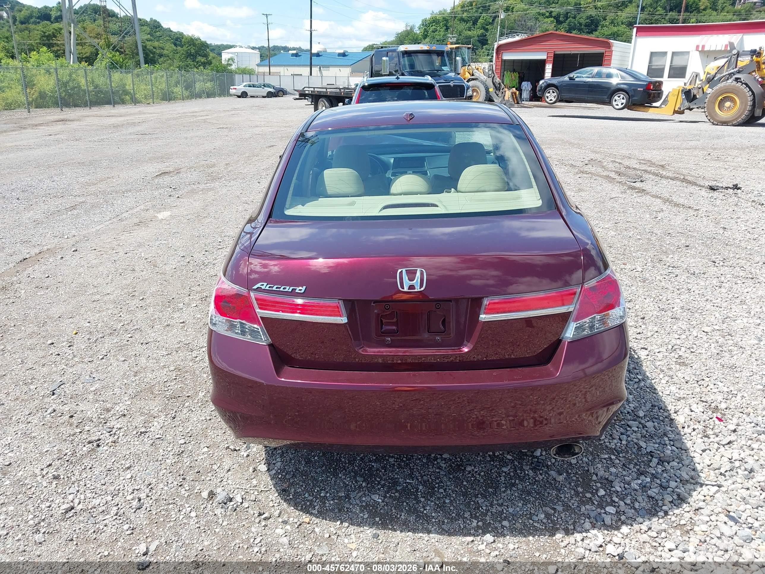 2012 Honda Accord 2.4 Ex-l Burgundy vin: 1HGCP2F88CA213117
