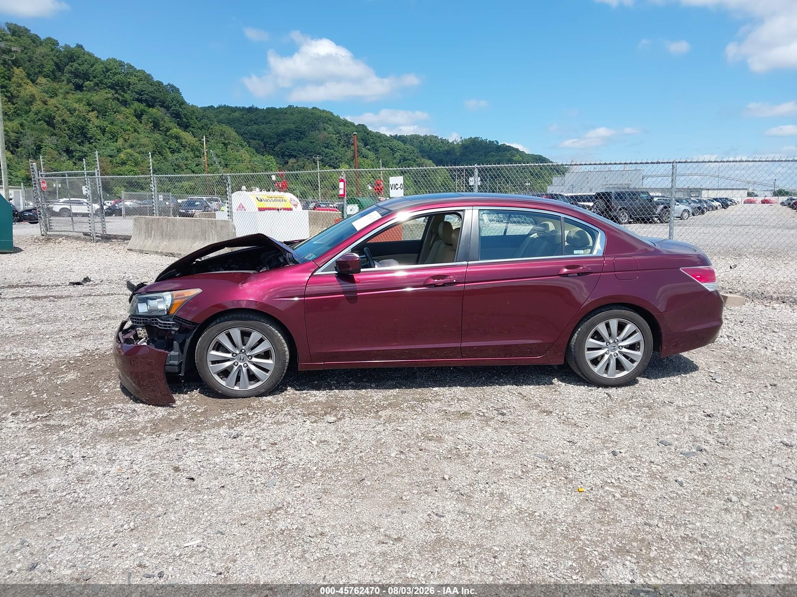 2012 Honda Accord 2.4 Ex-l Burgundy vin: 1HGCP2F88CA213117