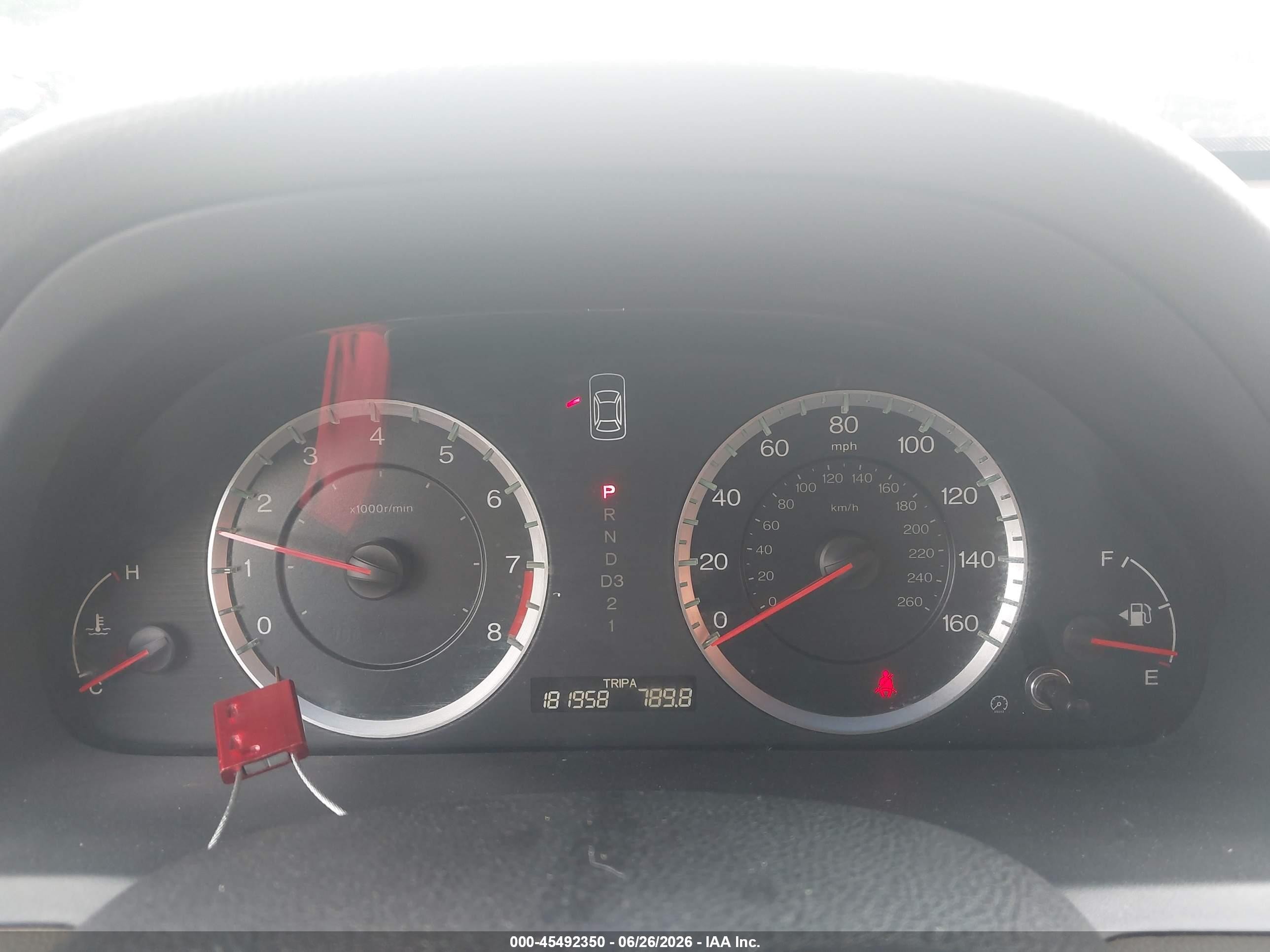 2010 Honda Accord 2.4 Ex-l Red vin: 1HGCP2F89AA036820