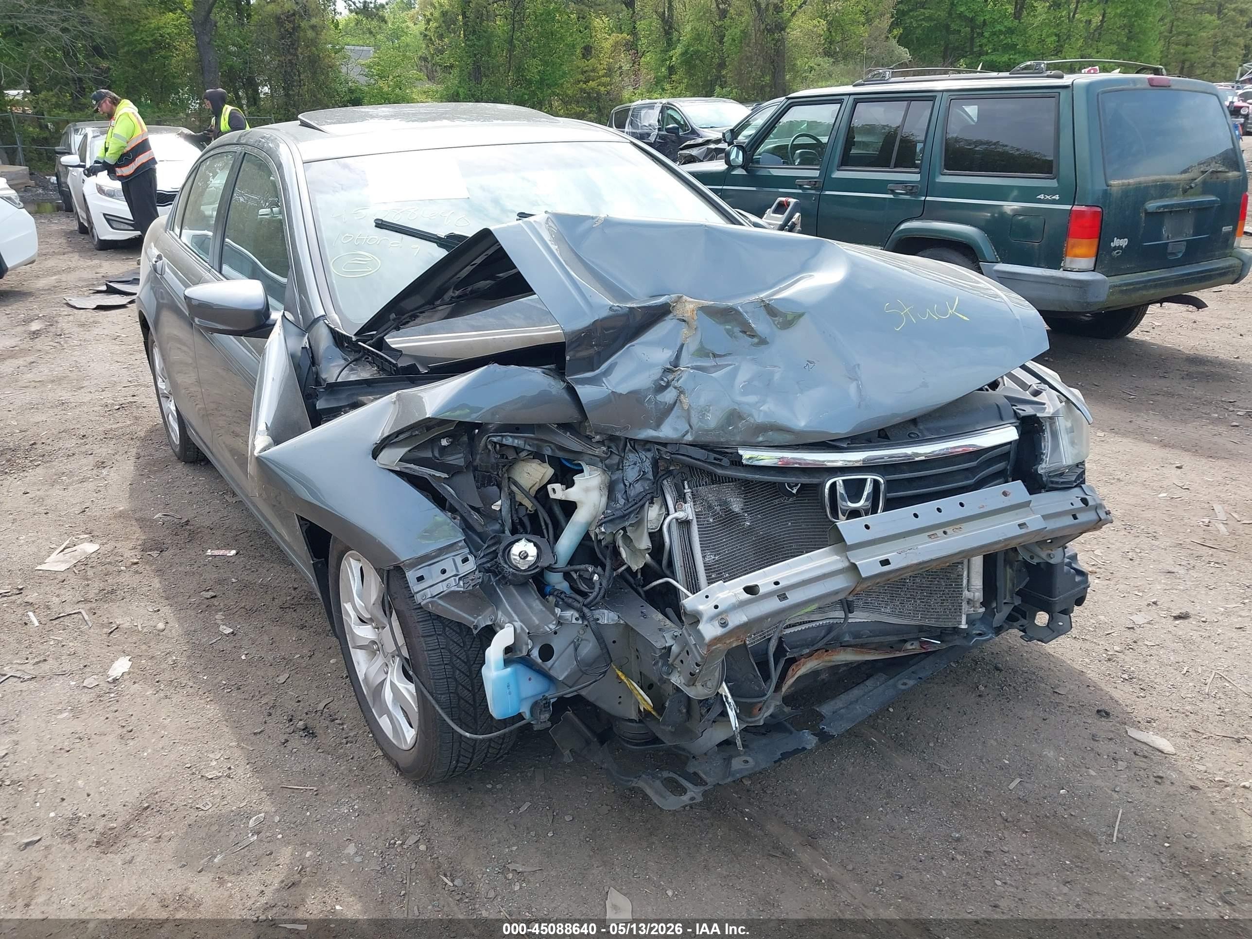 2010 Honda Accord 2.4 Ex-l Gray vin: 1HGCP2F89AA050779