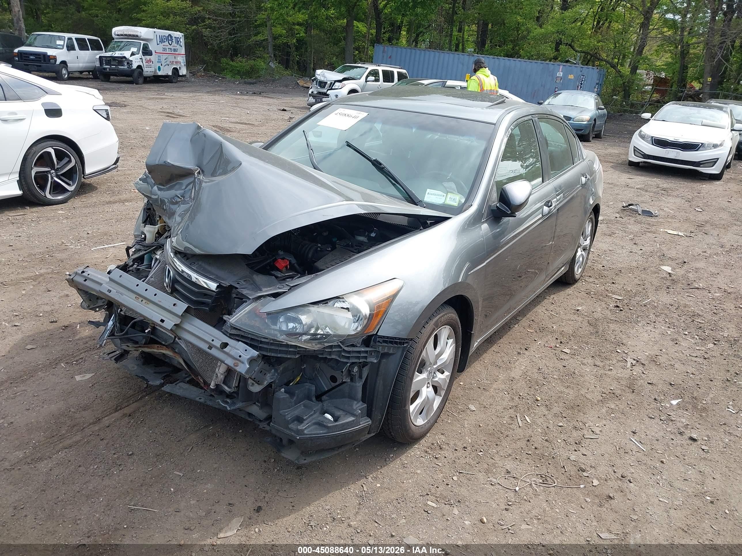 2010 Honda Accord 2.4 Ex-l Gray vin: 1HGCP2F89AA050779