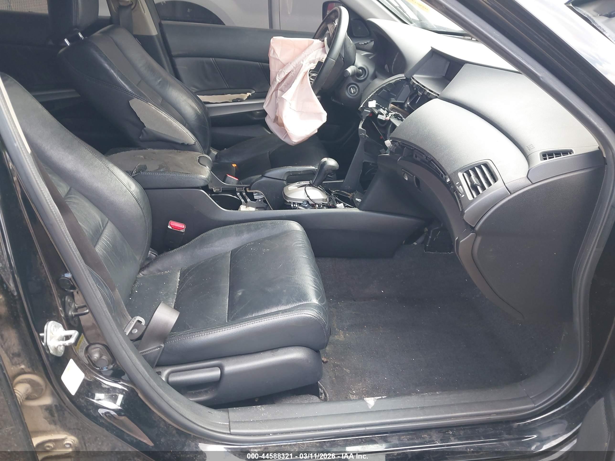 2010 Honda Accord 2.4 Ex-l Black vin: 1HGCP2F89AA051527