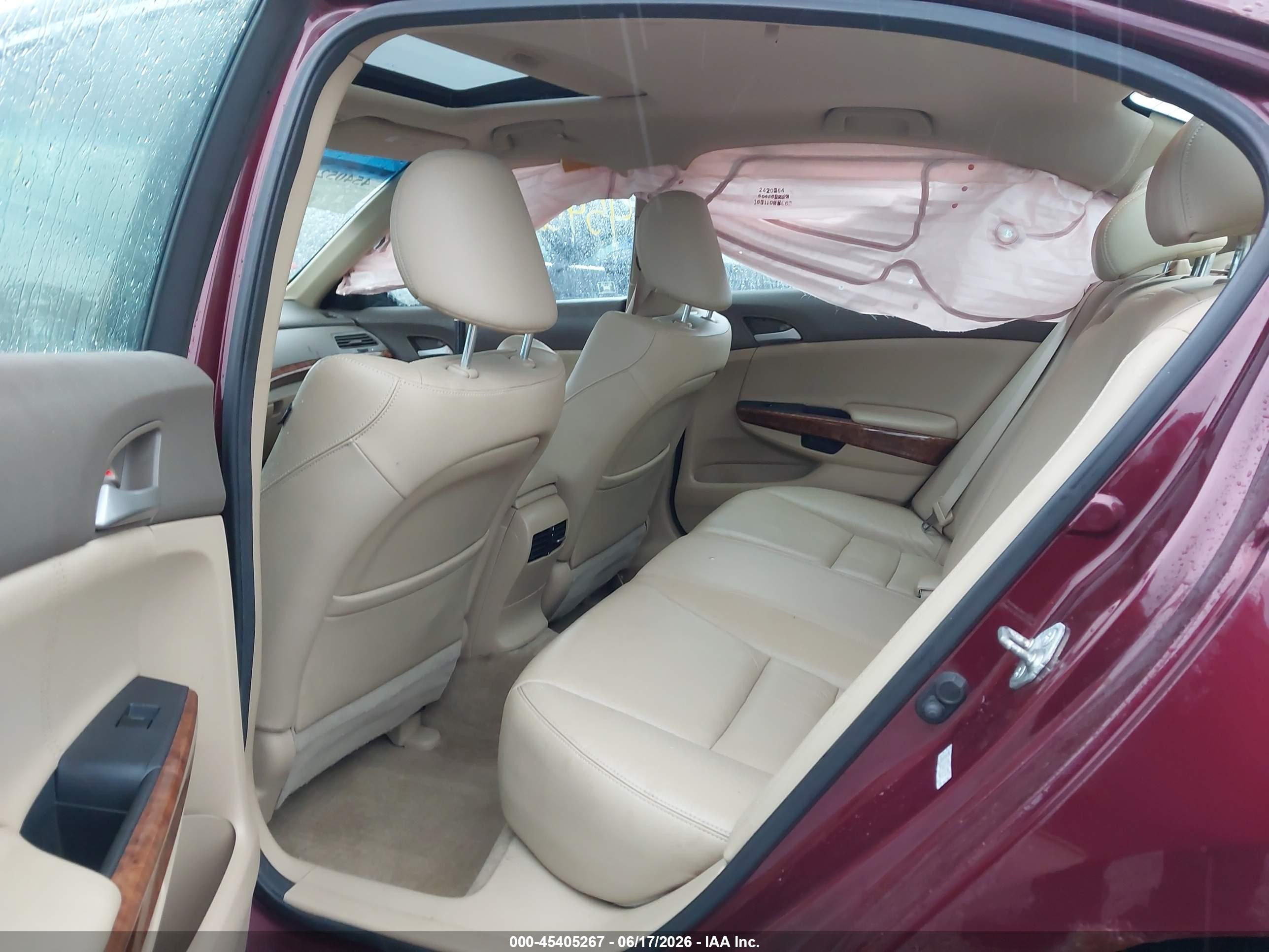 2010 Honda Accord 2.4 Ex-l Maroon vin: 1HGCP2F89AA094037