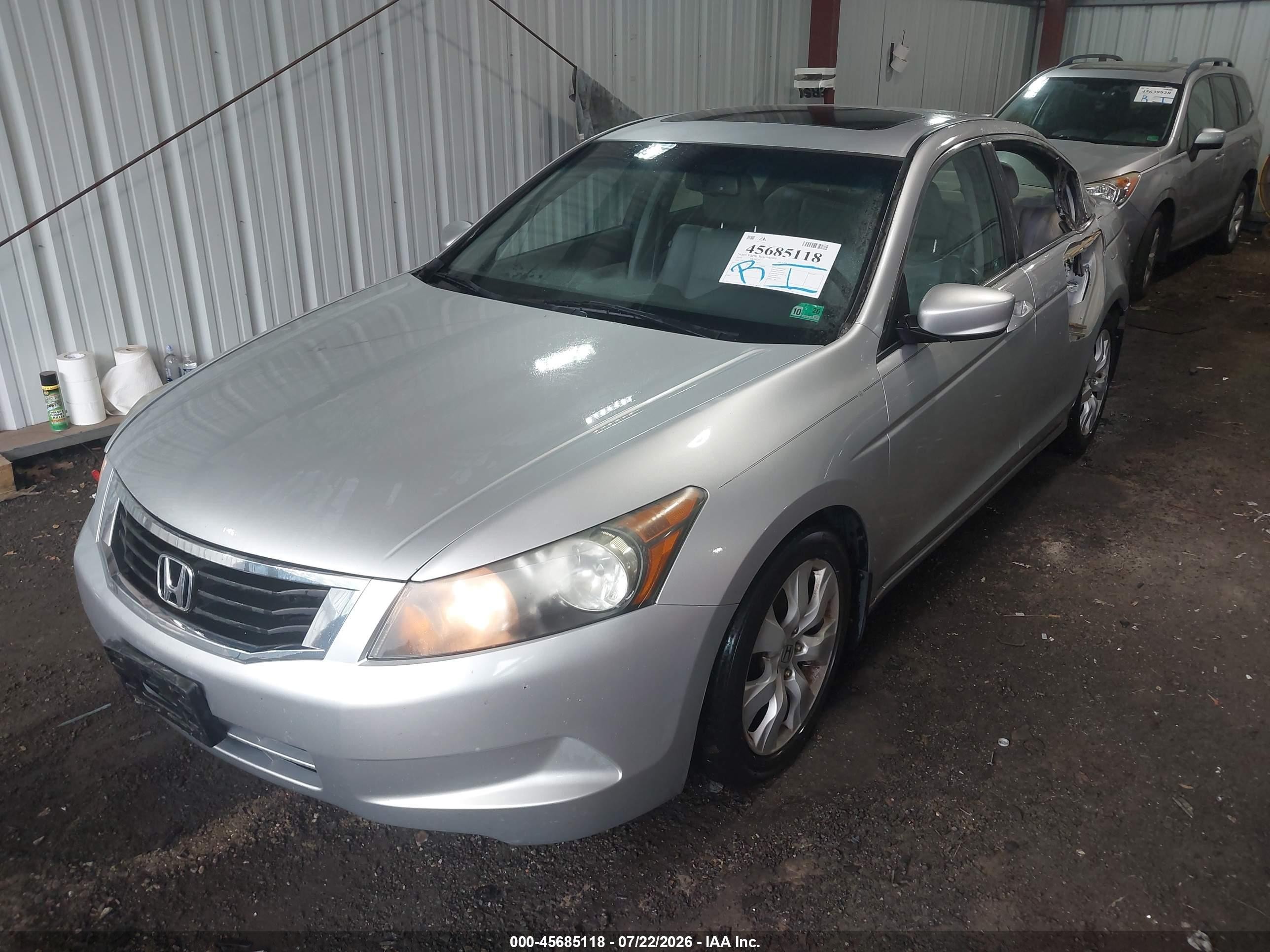 2010 Honda Accord 2.4 Ex-l Gray vin: 1HGCP2F89AA125612