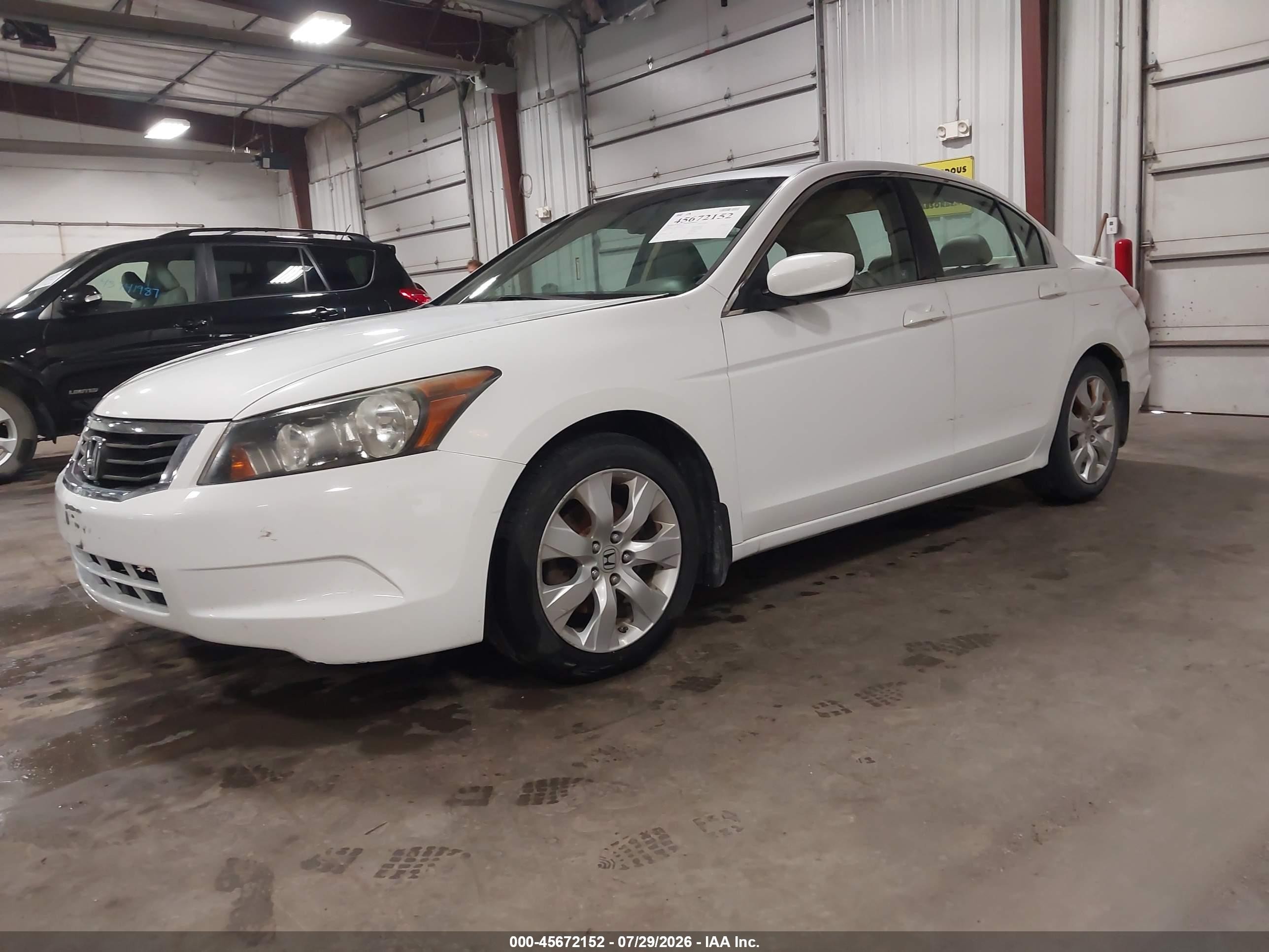 2010 Honda Accord 2.4 Ex-l White vin: 1HGCP2F89AA128865