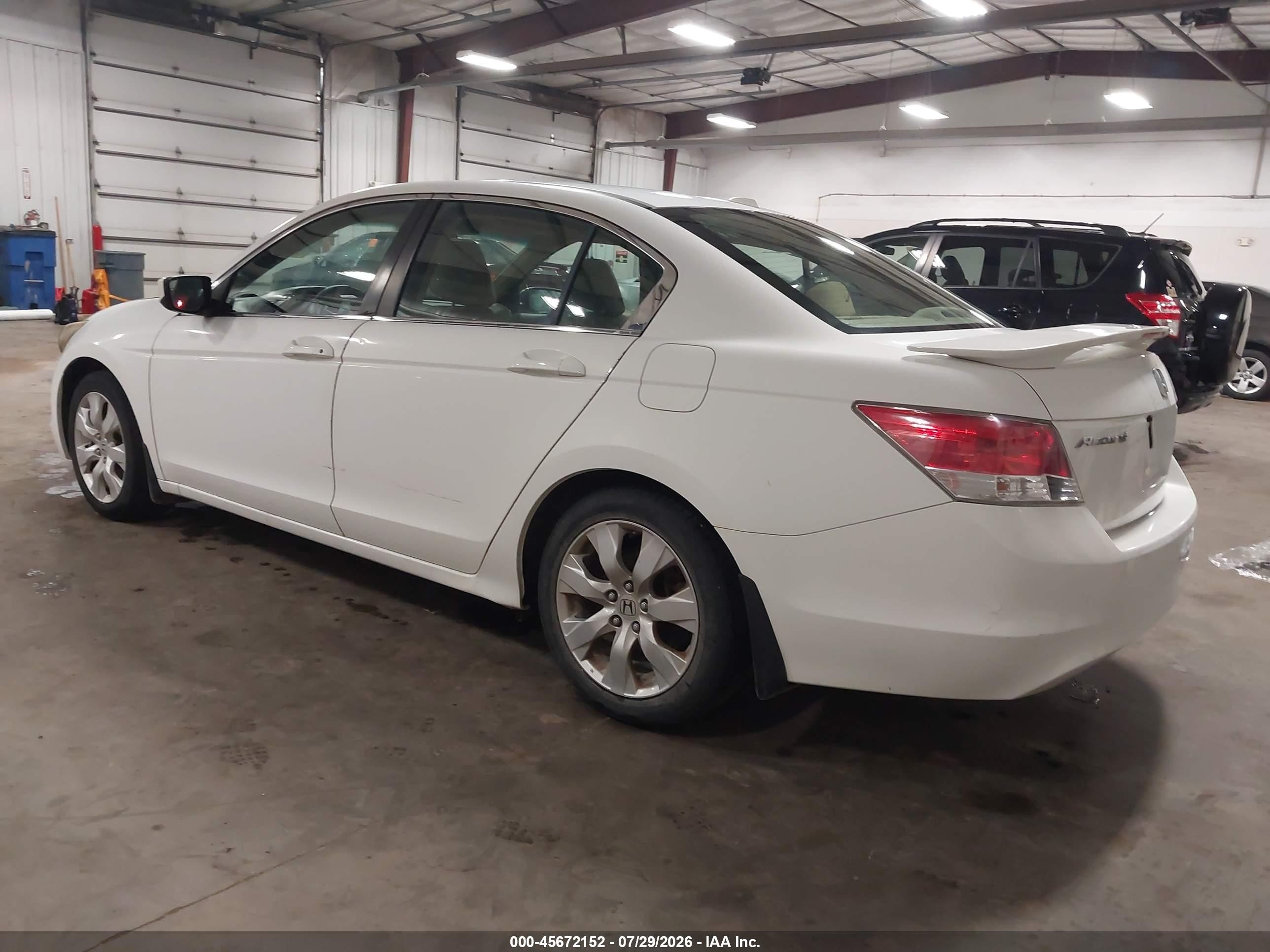 2010 Honda Accord 2.4 Ex-l White vin: 1HGCP2F89AA128865