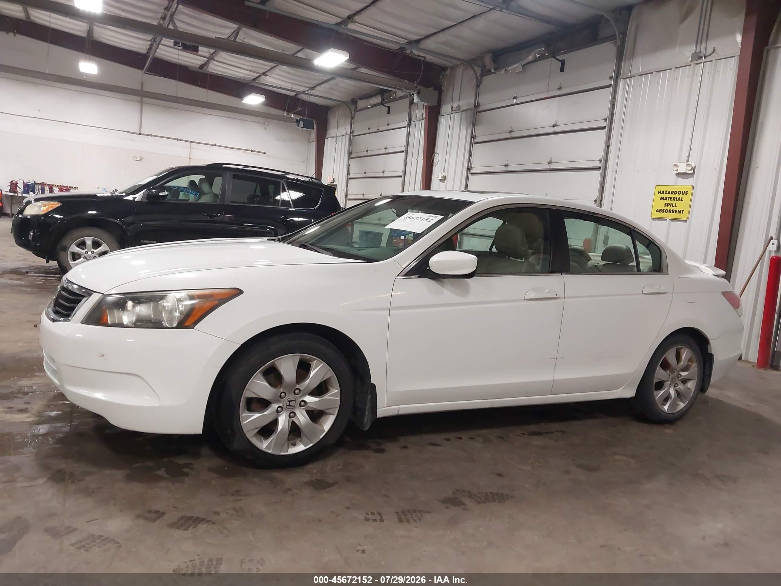 2010 Honda Accord 2.4 Ex-l White vin: 1HGCP2F89AA128865