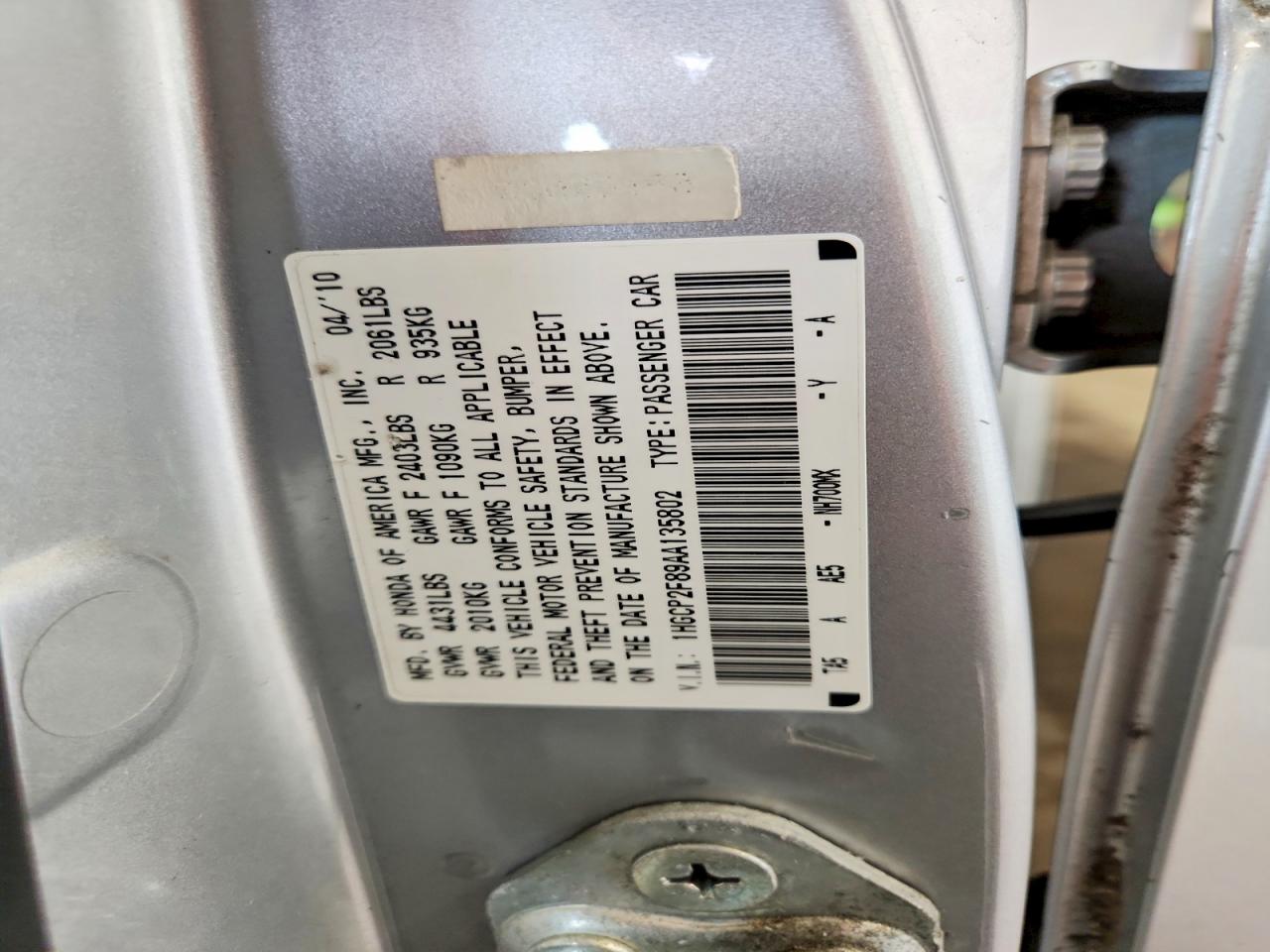 2010 Honda Accord Exl Silver vin: 1HGCP2F89AA135802