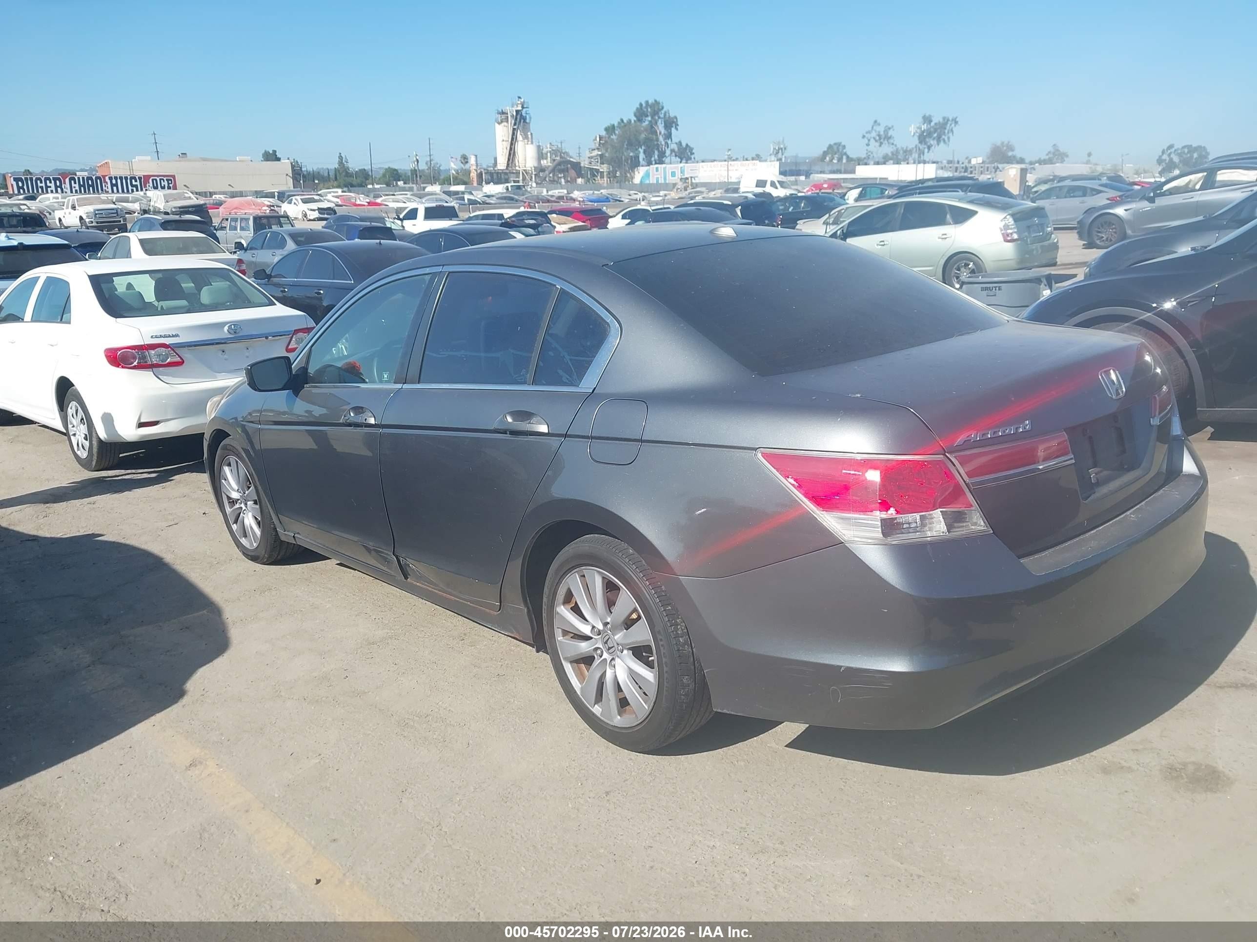 2011 Honda Accord 2.4 Ex-l Gray vin: 1HGCP2F89BA013796