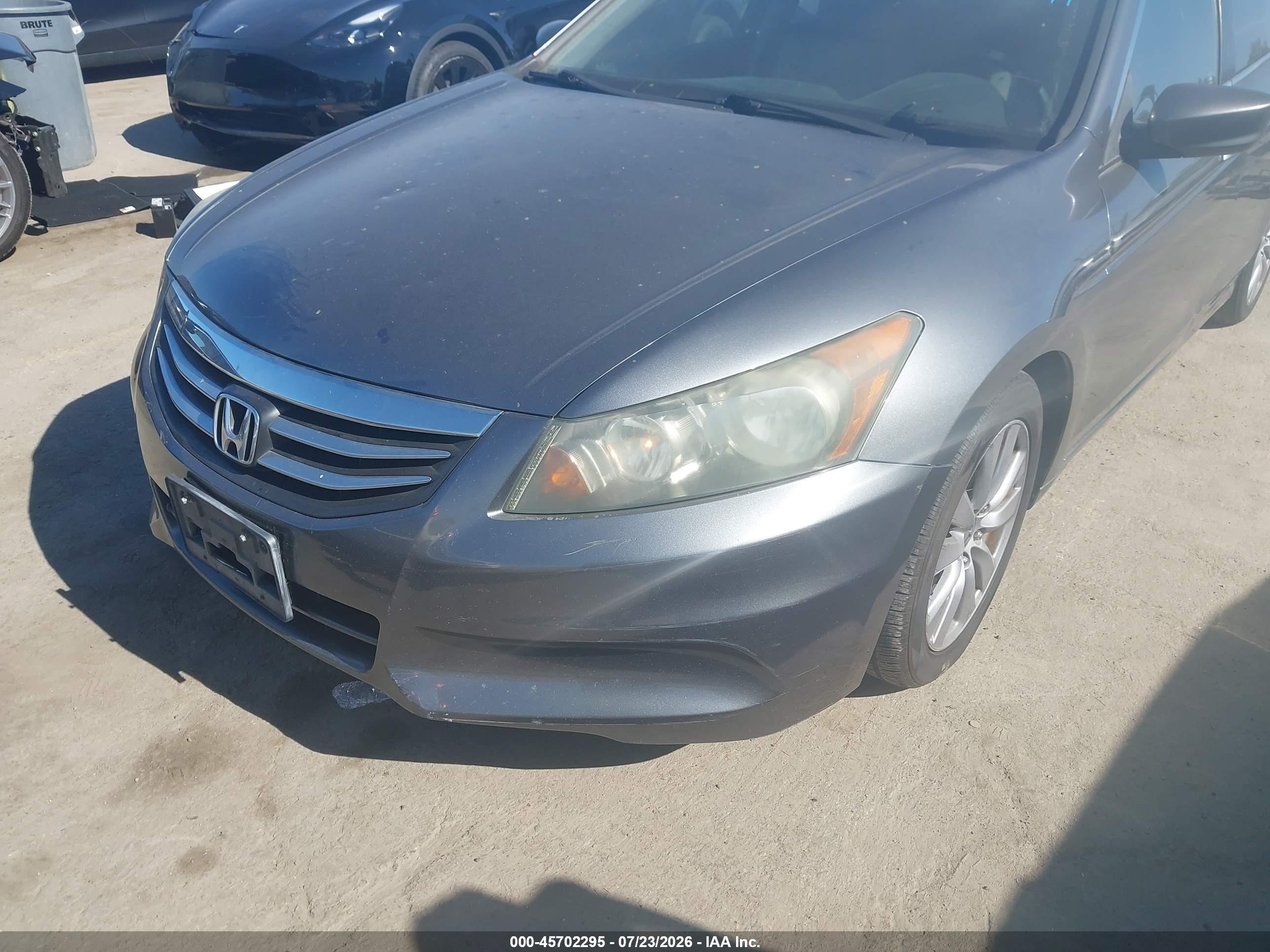 2011 Honda Accord 2.4 Ex-l Gray vin: 1HGCP2F89BA013796