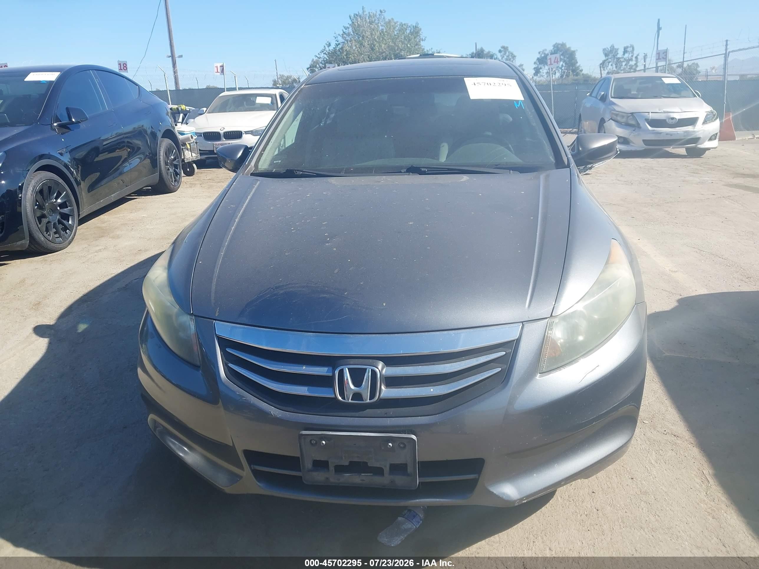 2011 Honda Accord 2.4 Ex-l Gray vin: 1HGCP2F89BA013796