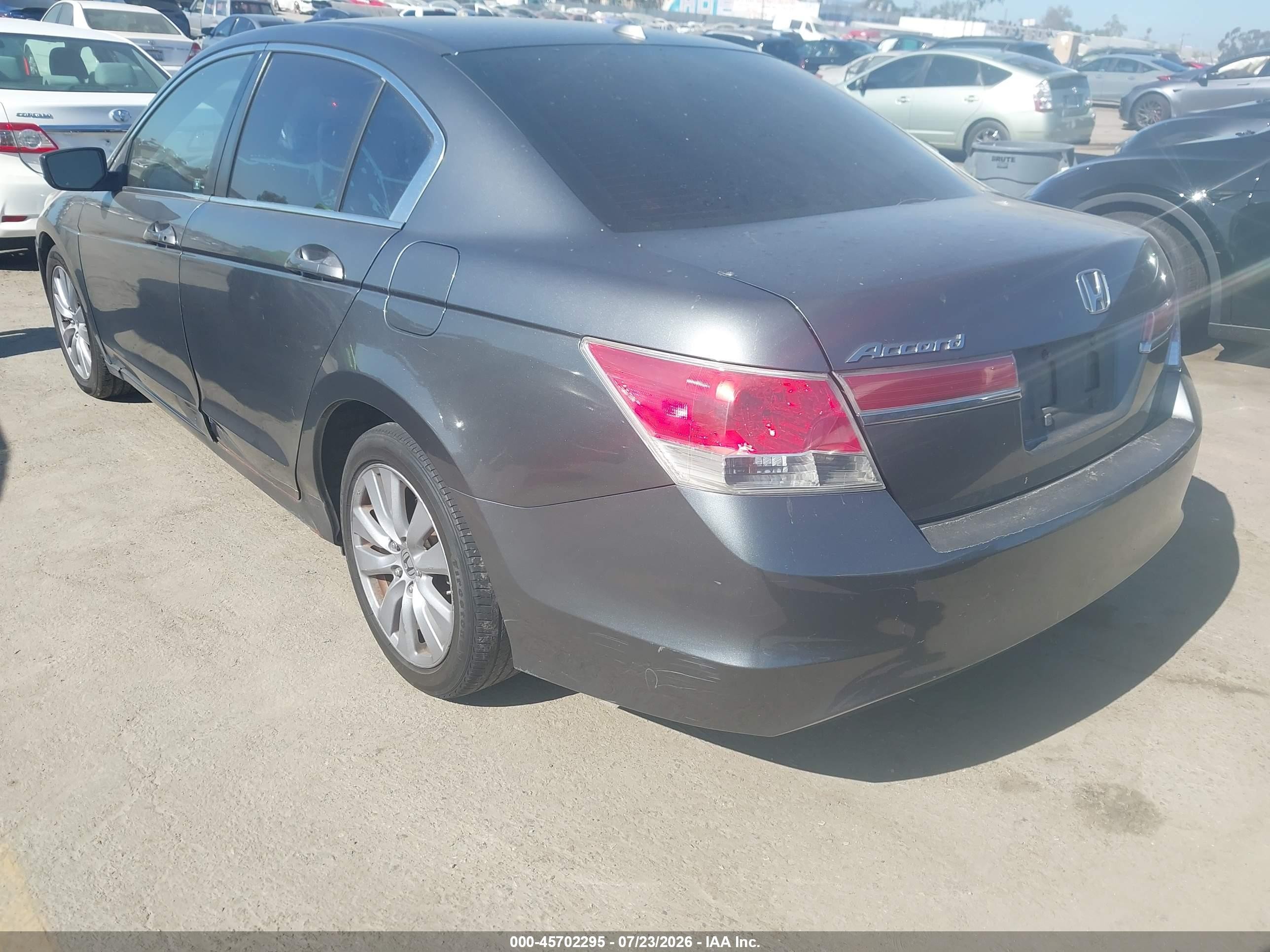 2011 Honda Accord 2.4 Ex-l Gray vin: 1HGCP2F89BA013796