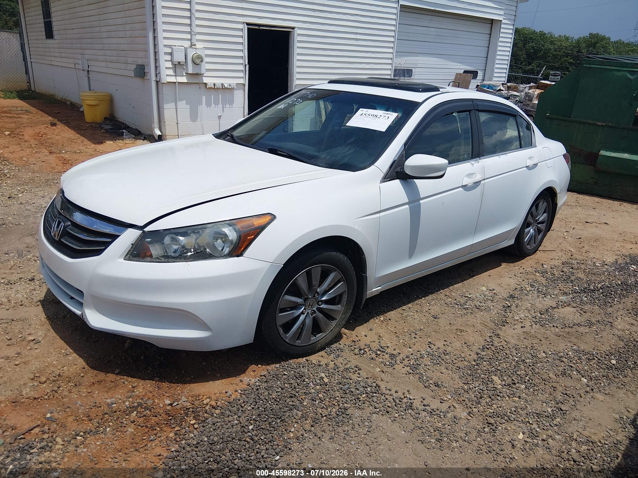 2011 Honda Accord 2.4 Ex-l White vin: 1HGCP2F89BA054123