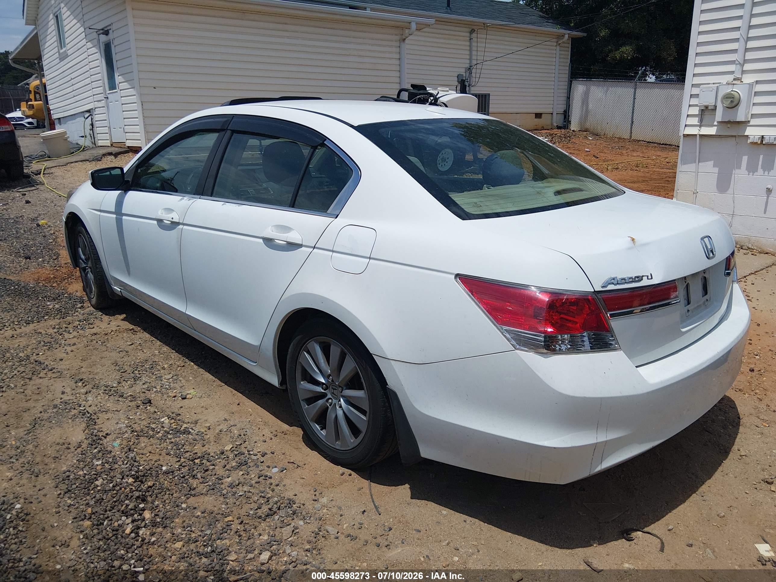 2011 Honda Accord 2.4 Ex-l White vin: 1HGCP2F89BA054123
