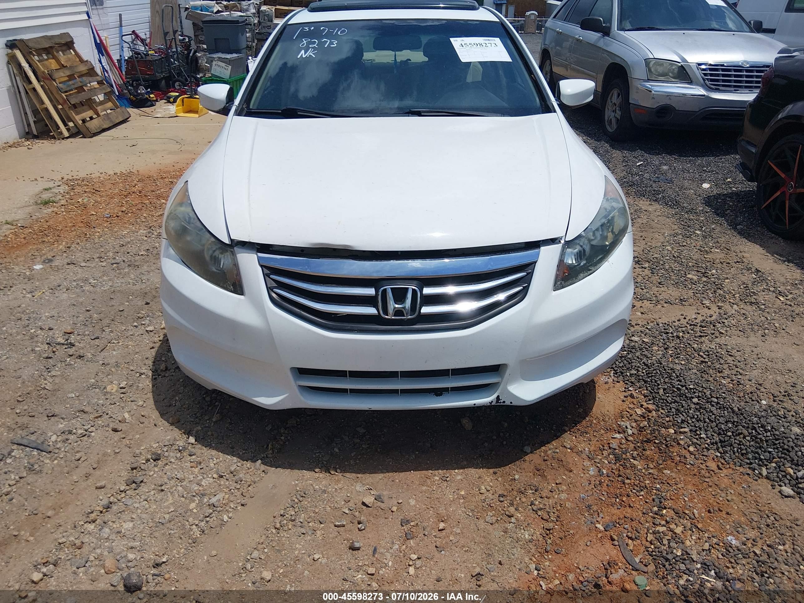 2011 Honda Accord 2.4 Ex-l White vin: 1HGCP2F89BA054123