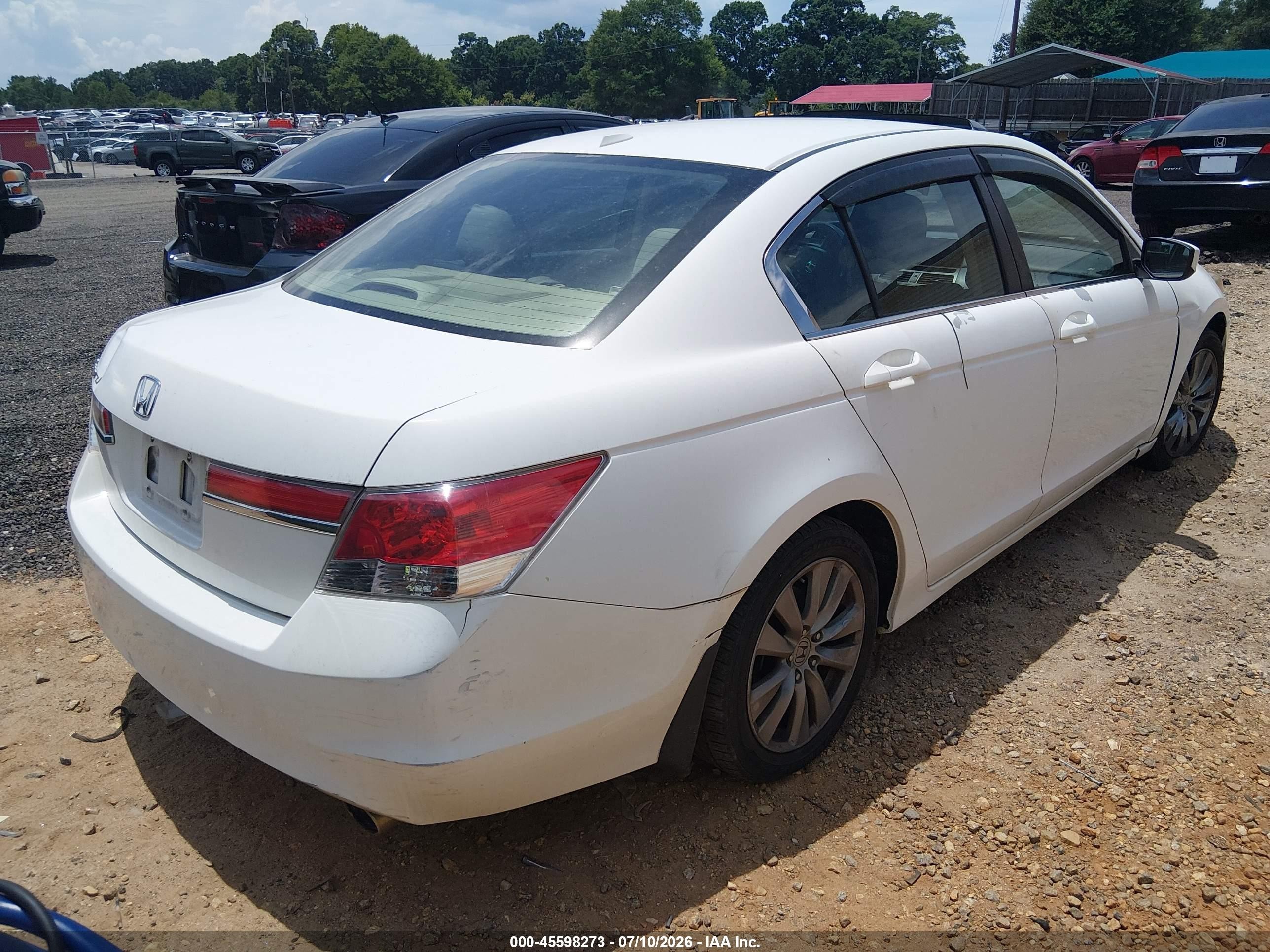 2011 Honda Accord 2.4 Ex-l White vin: 1HGCP2F89BA054123