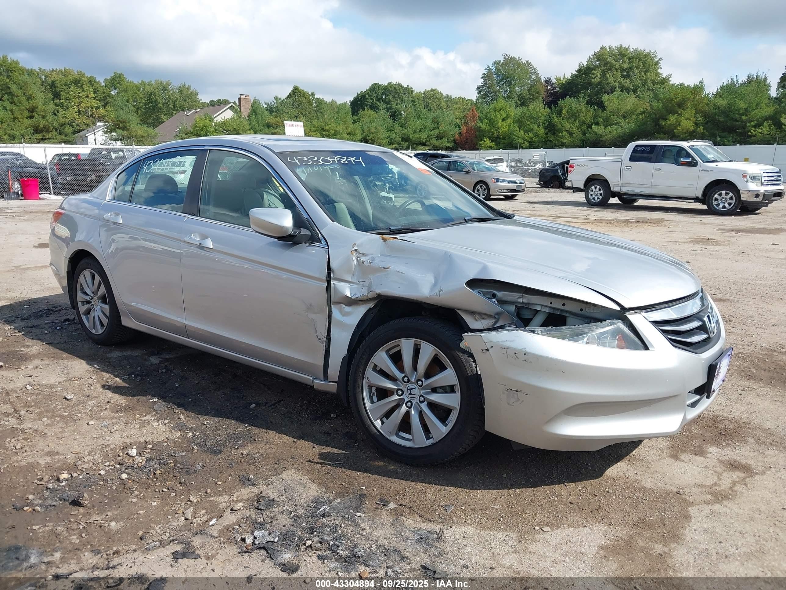 2012 Honda Accord Sdn 2.4 Ex-l/ex-l Silver vin: 1HGCP2F89CA049859