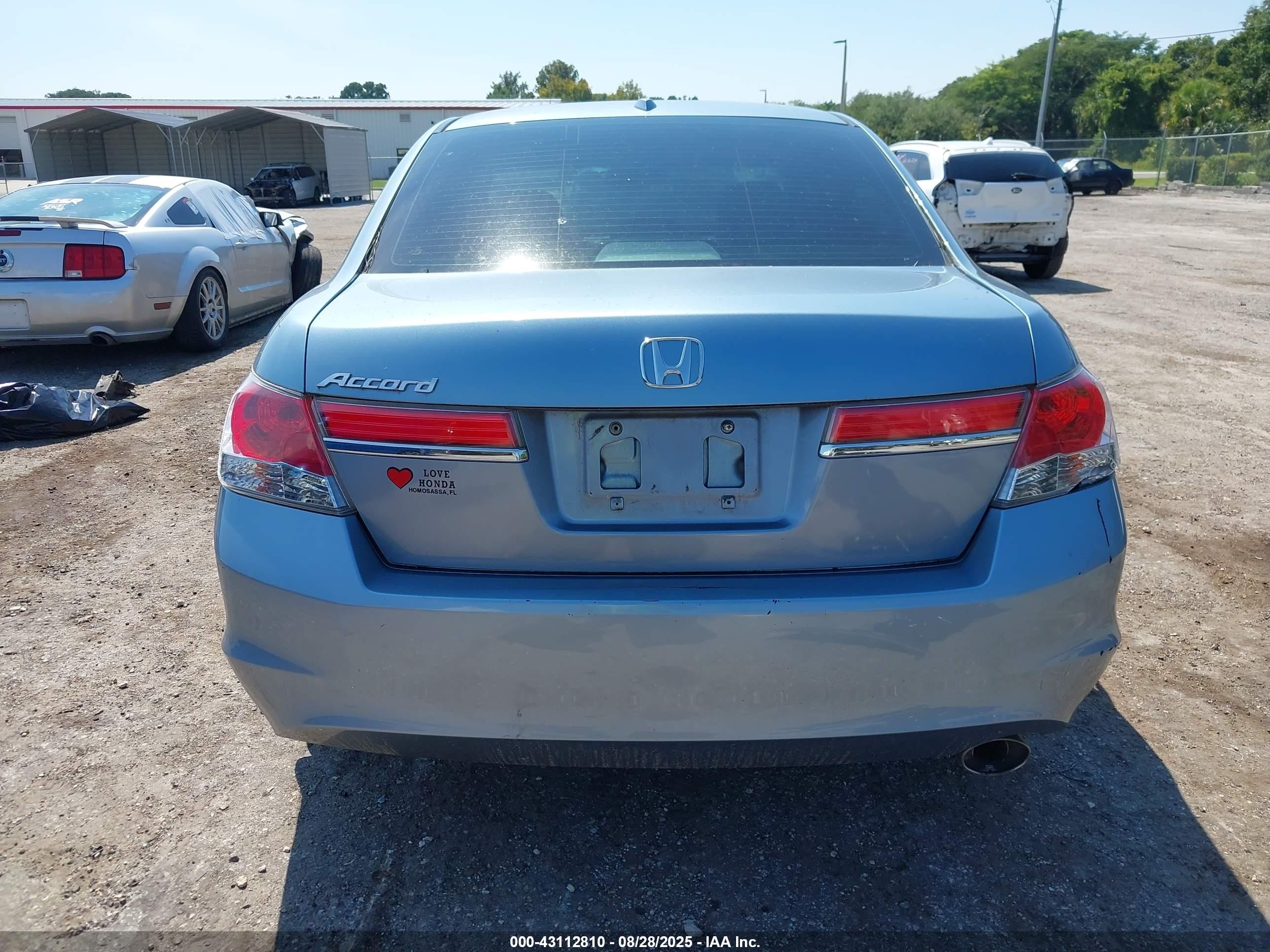 2012 Honda Accord Sdn 2.4 Ex-l/ex-l Blue vin: 1HGCP2F89CA060943