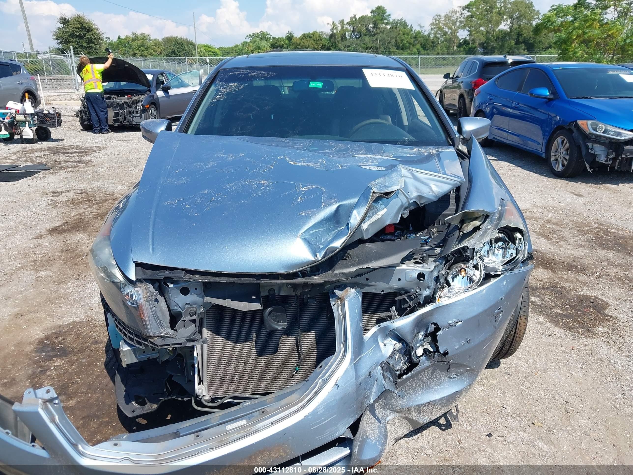 2012 Honda Accord Sdn 2.4 Ex-l/ex-l Blue vin: 1HGCP2F89CA060943
