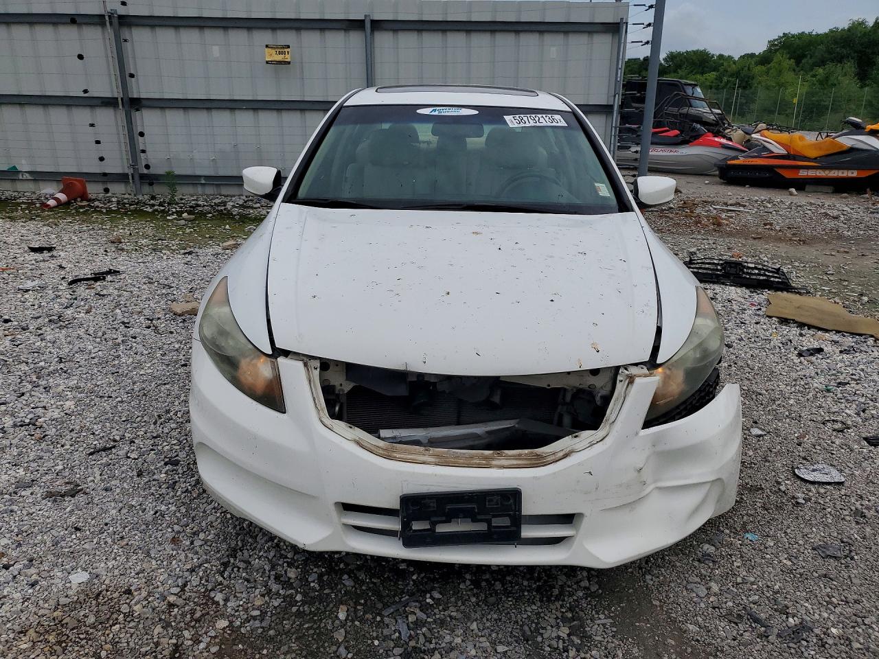 2012 Honda Accord Exl White vin: 1HGCP2F89CA141750
