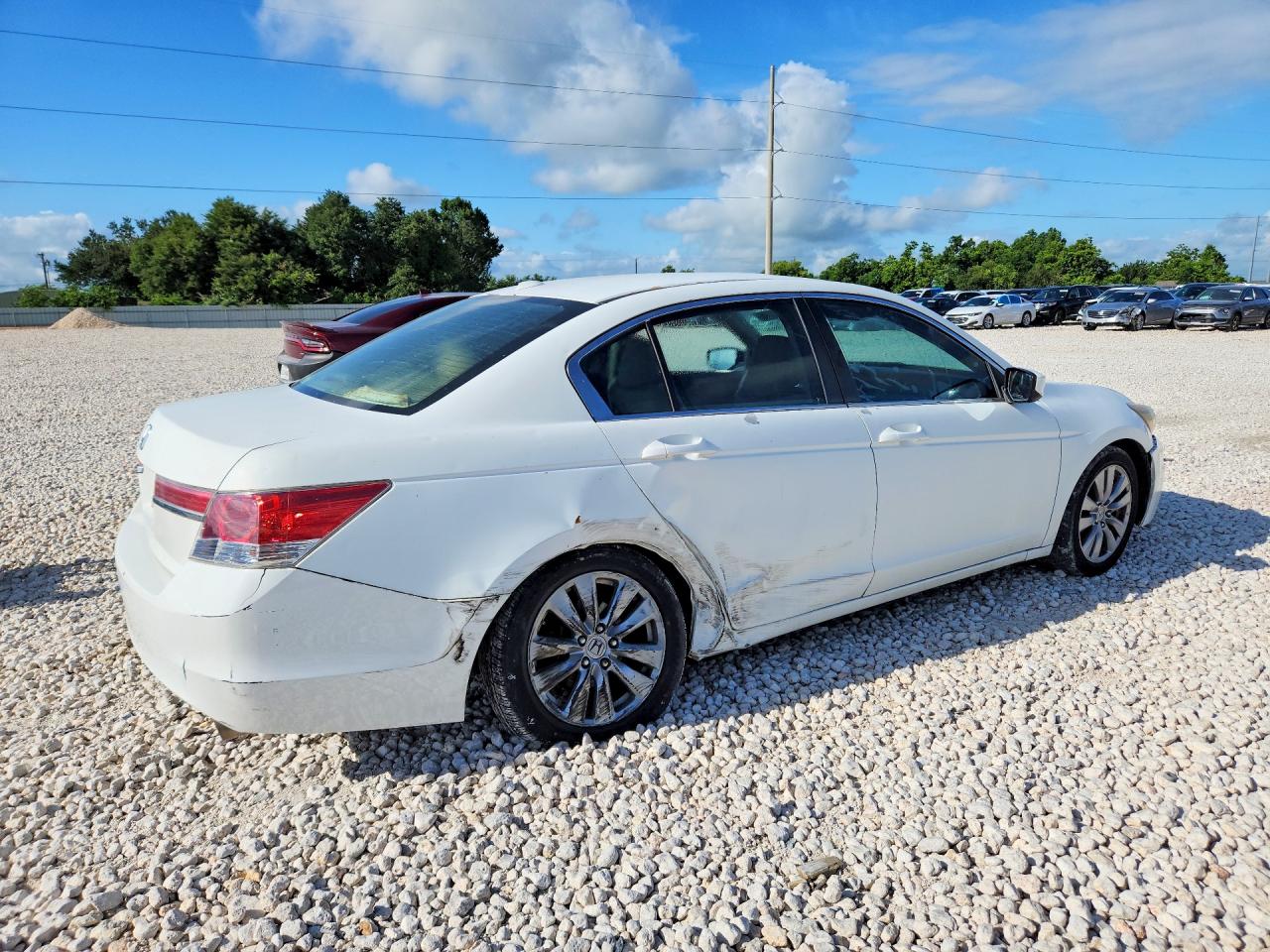 2012 Honda Accord Exl White vin: 1HGCP2F89CA186395