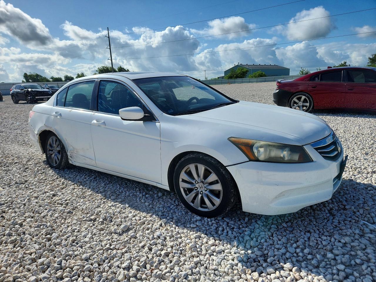 2012 Honda Accord Exl White vin: 1HGCP2F89CA186395
