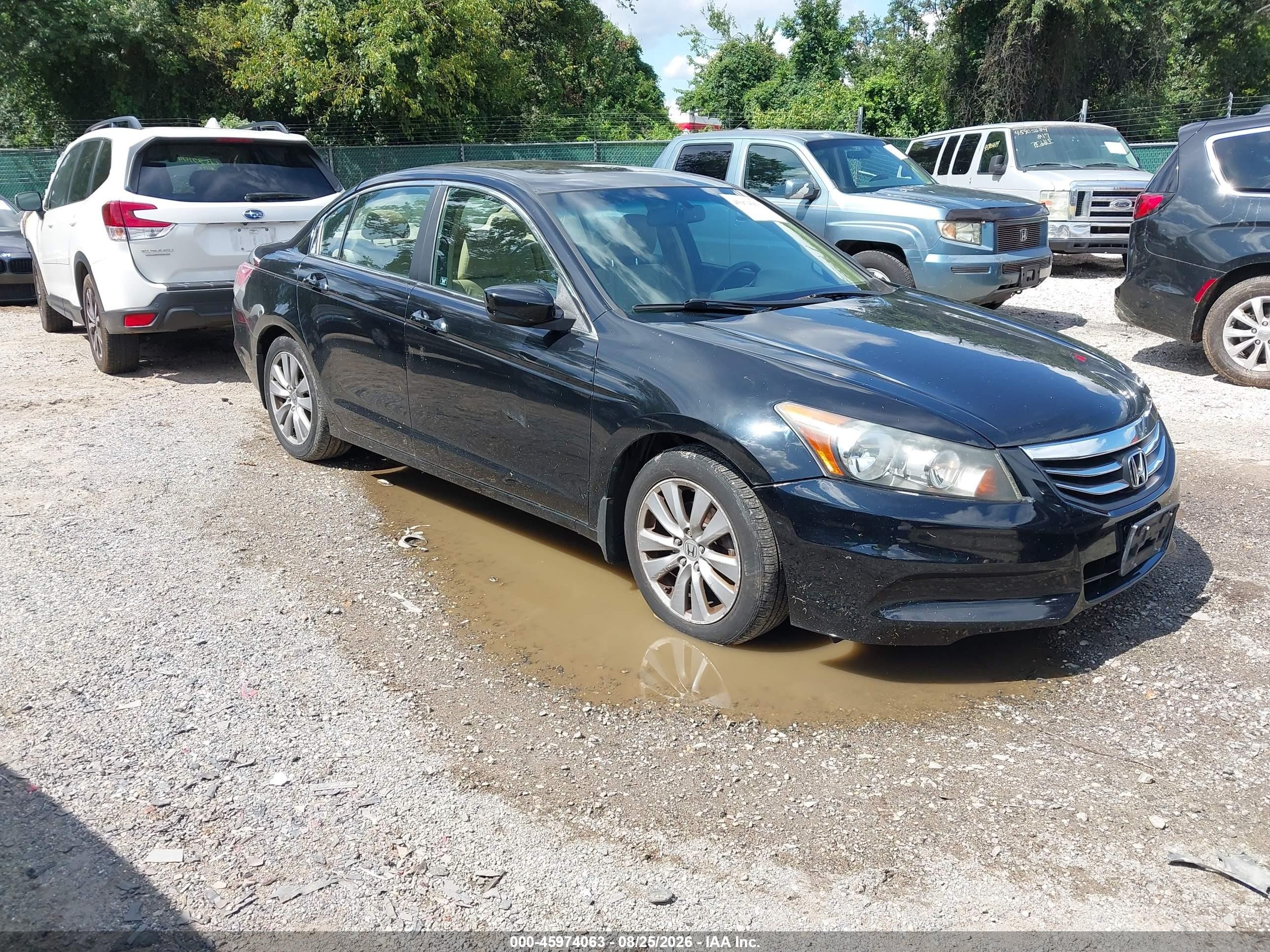 2012 Honda Accord 2.4 Ex-l Черный vin: 1HGCP2F89CA198319