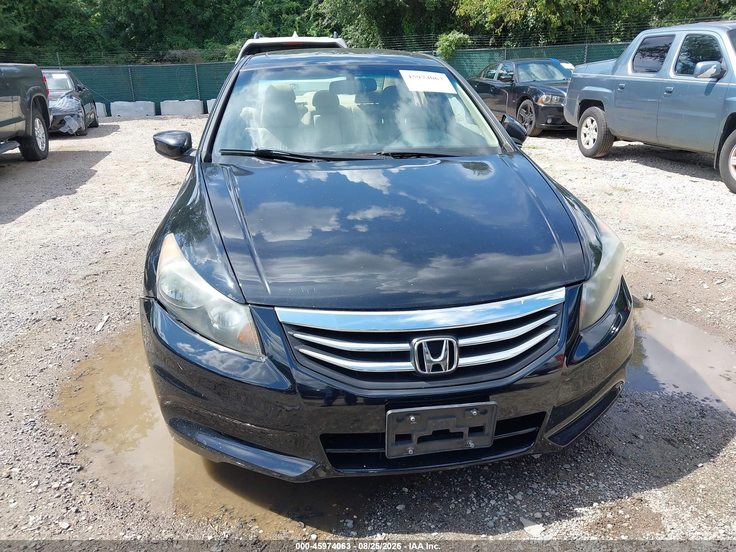 2012 Honda Accord 2.4 Ex-l Black vin: 1HGCP2F89CA198319